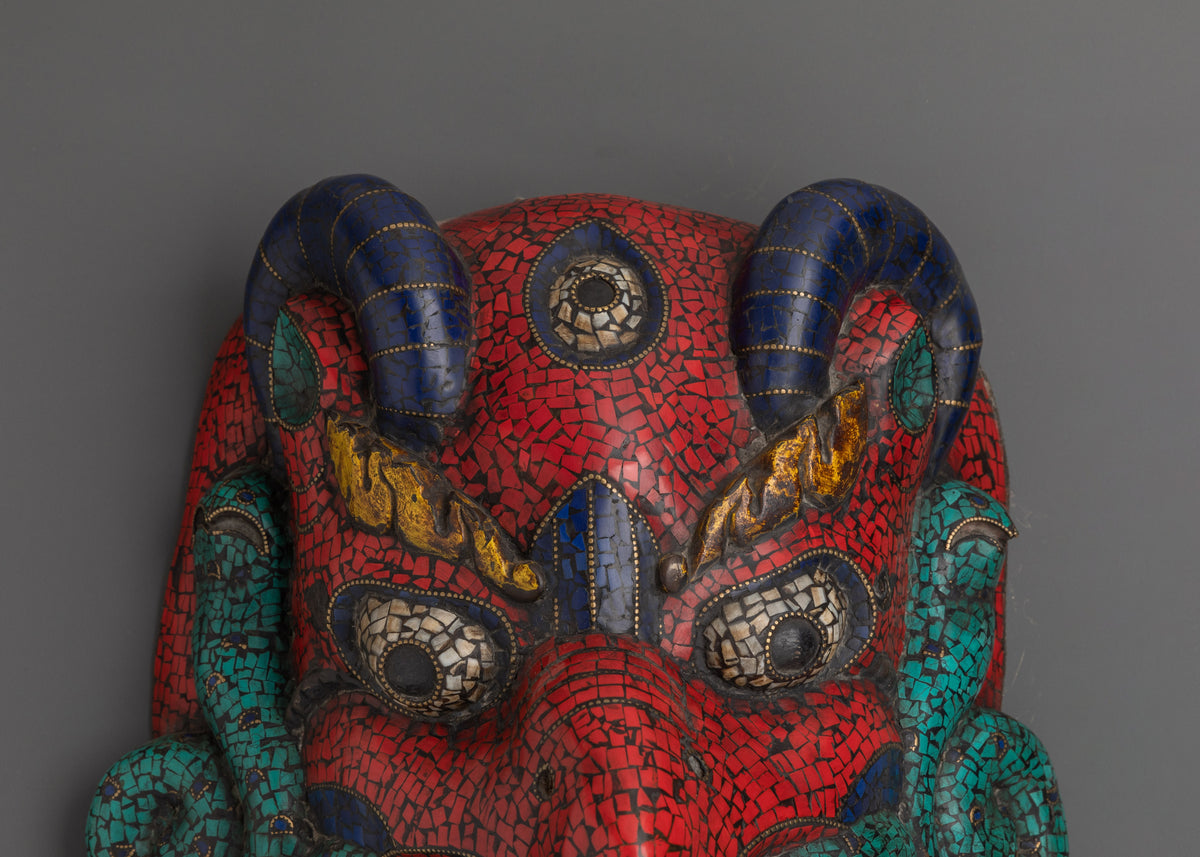 Buddhist Wall Mask | Spiritual Wall Decor