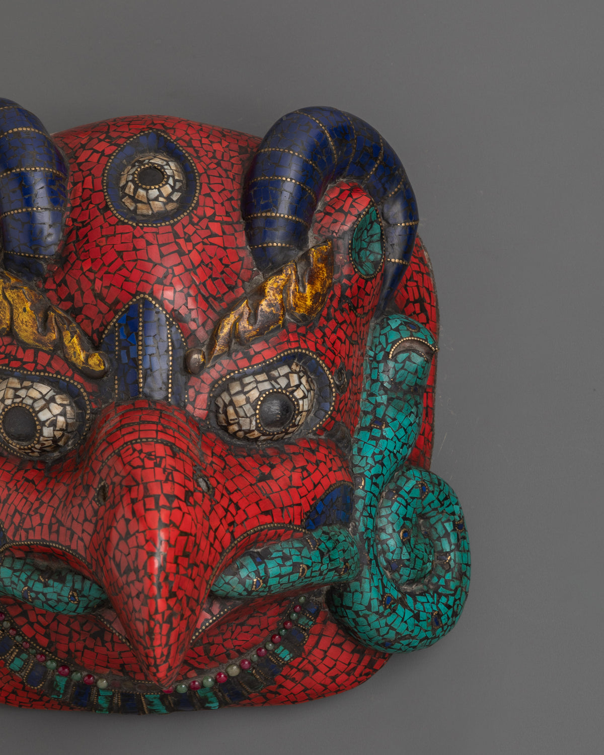 Buddhist Wall Mask | Spiritual Wall Decor