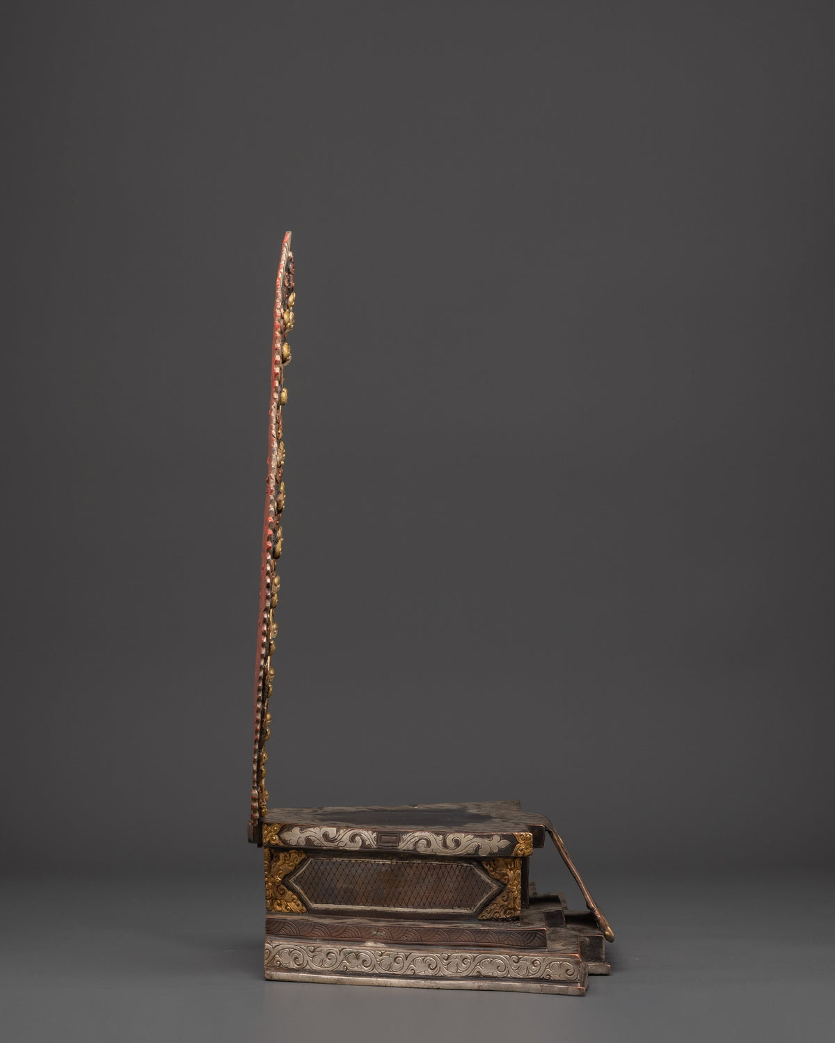Tibetan Buddhist Throne for Statue | Handcrafted Copper Altar Seat