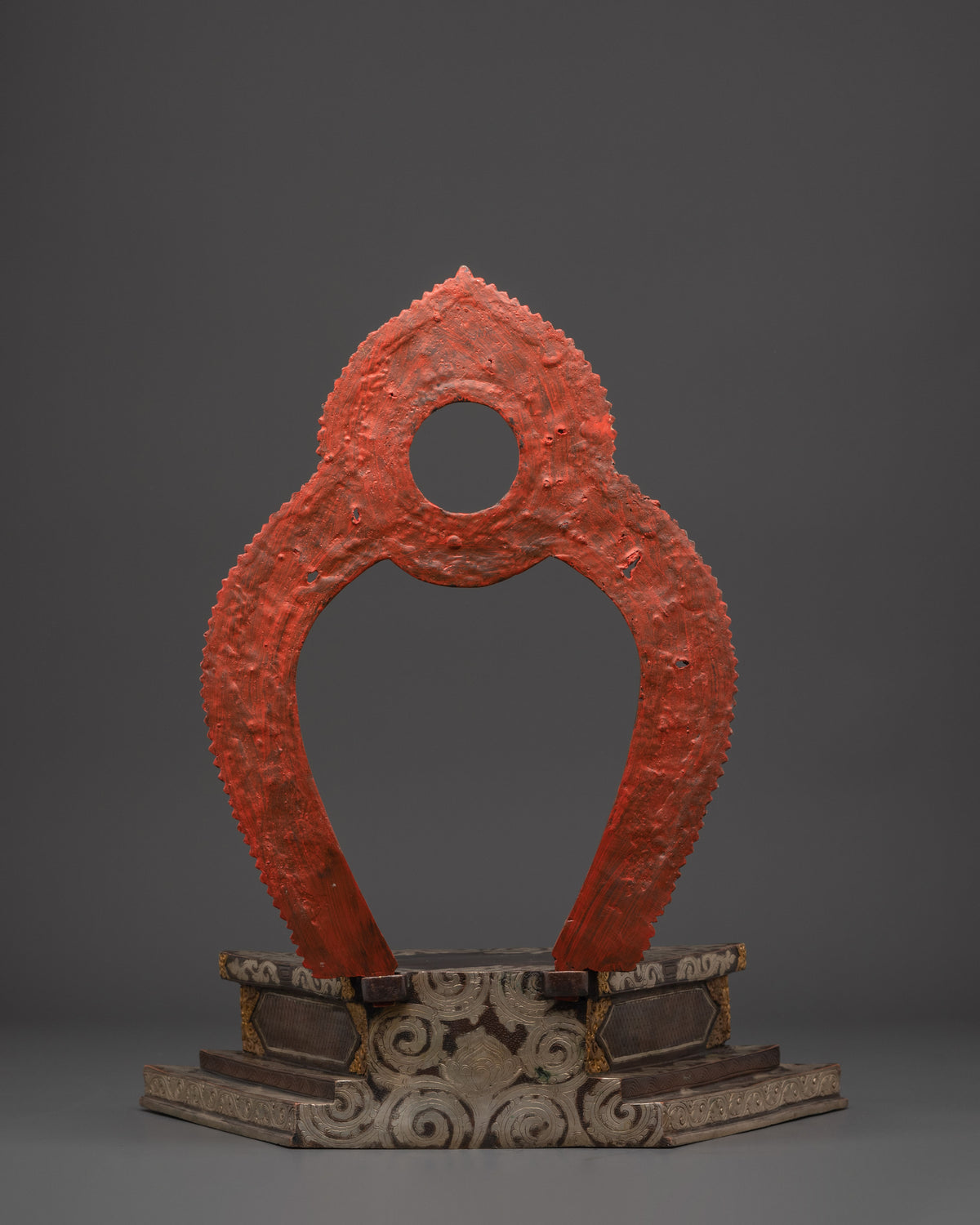 Tibetan Buddhist Throne for Statue | Handcrafted Copper Altar Seat
