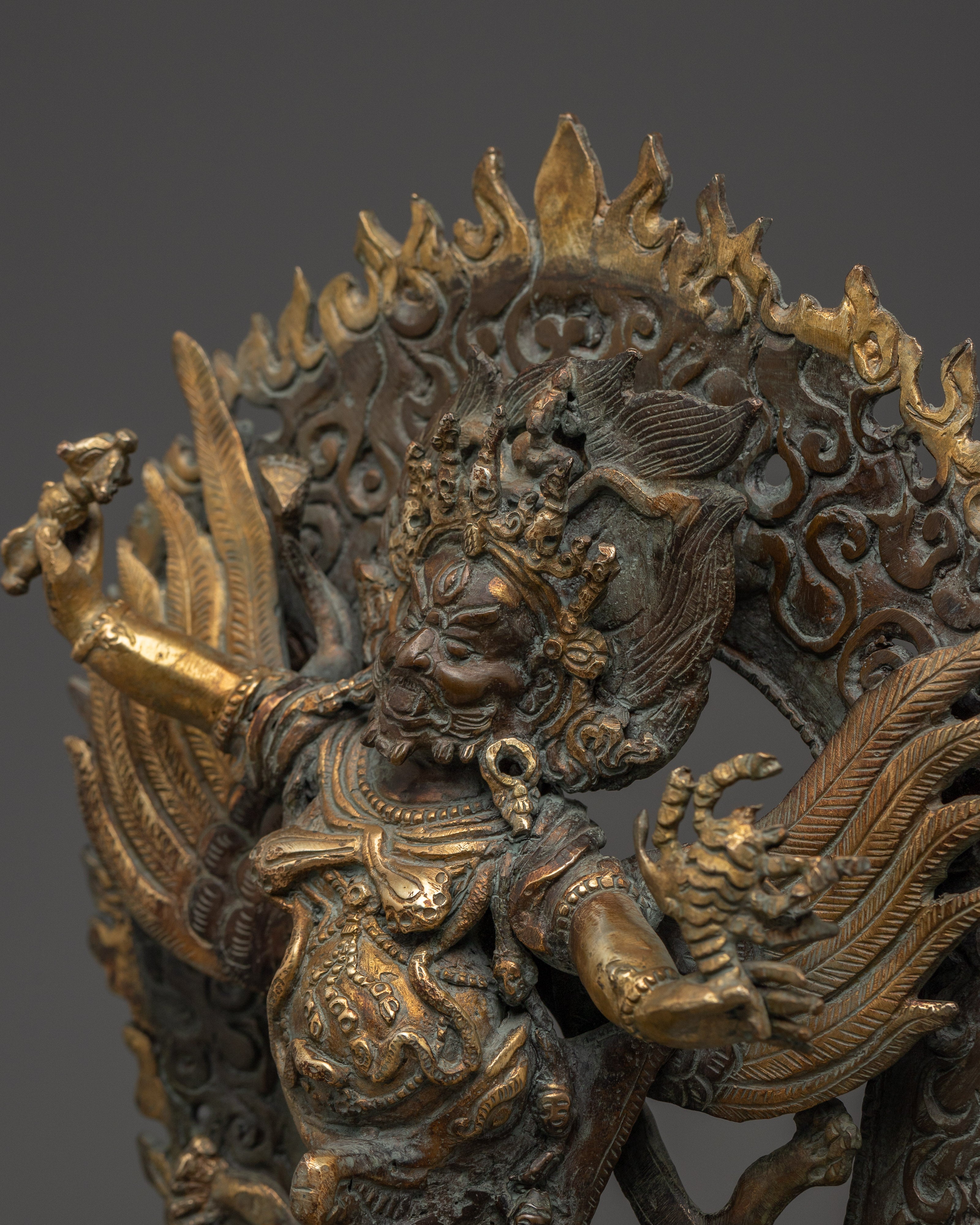 Guru Dragpo with Phurba Statue |  Sacred Statue for Protection & Spiritual Power