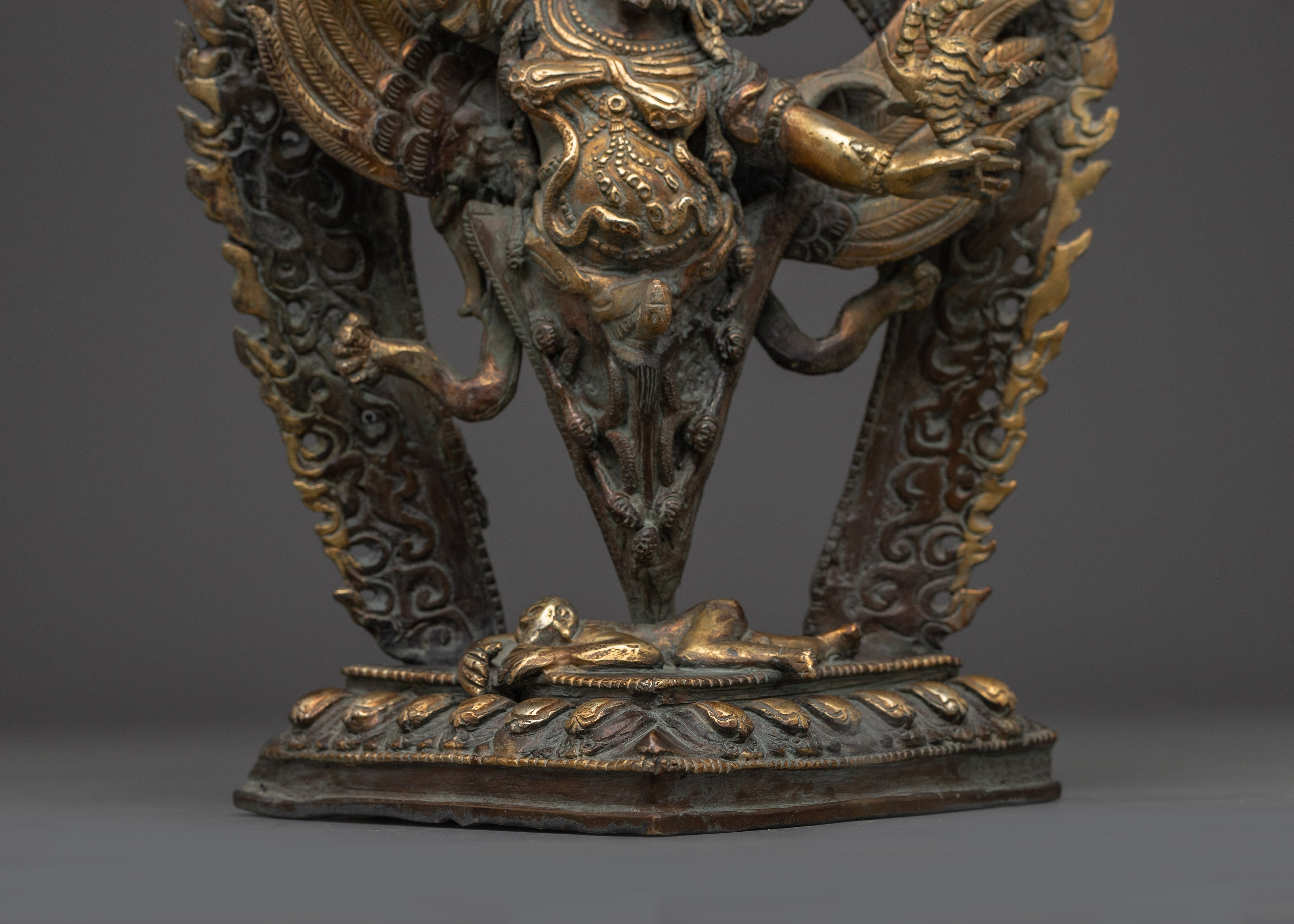 Guru Dragpo with Phurba Statue |  Sacred Statue for Protection & Spiritual Power