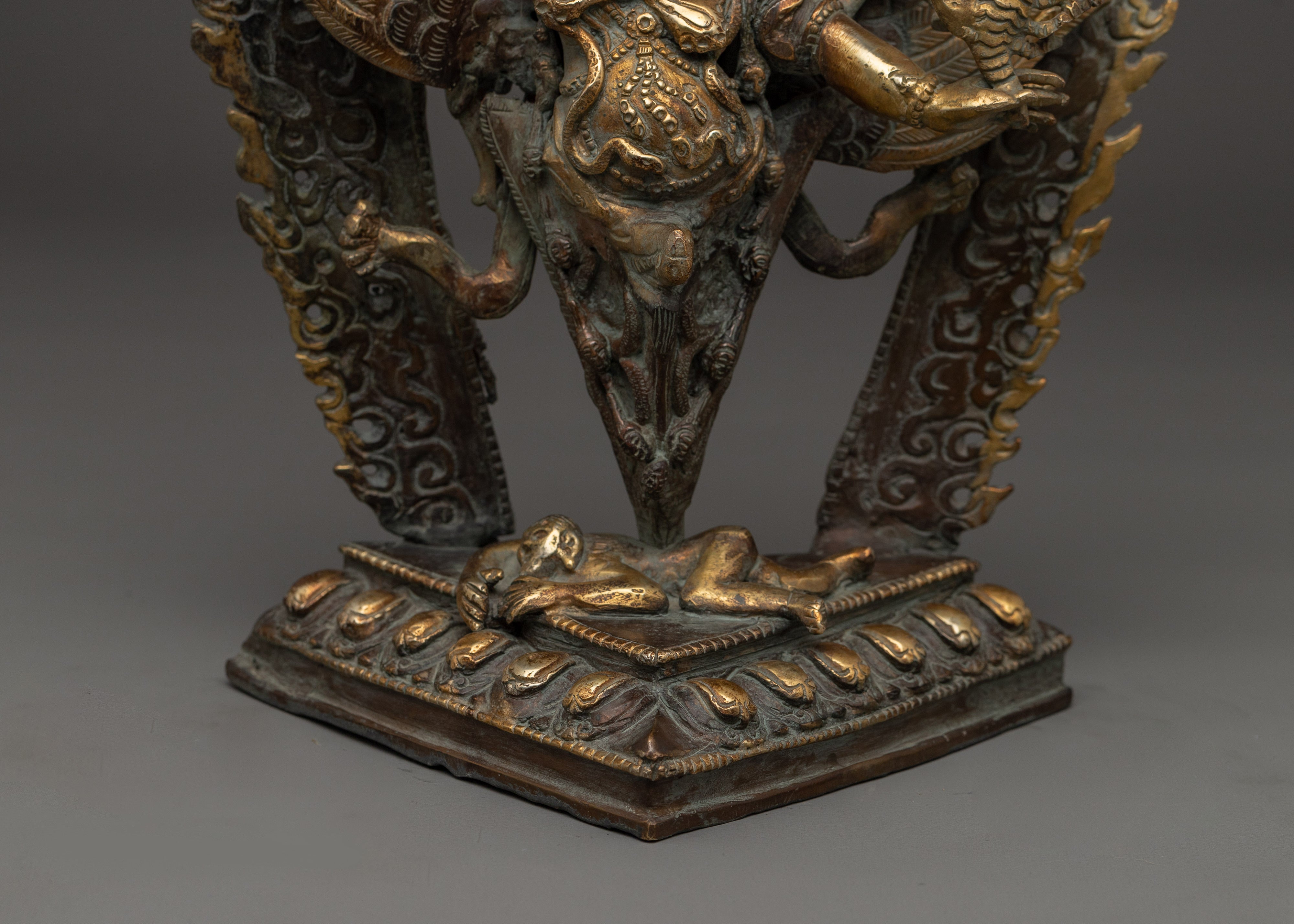Guru Dragpo with Phurba Statue |  Sacred Statue for Protection & Spiritual Power