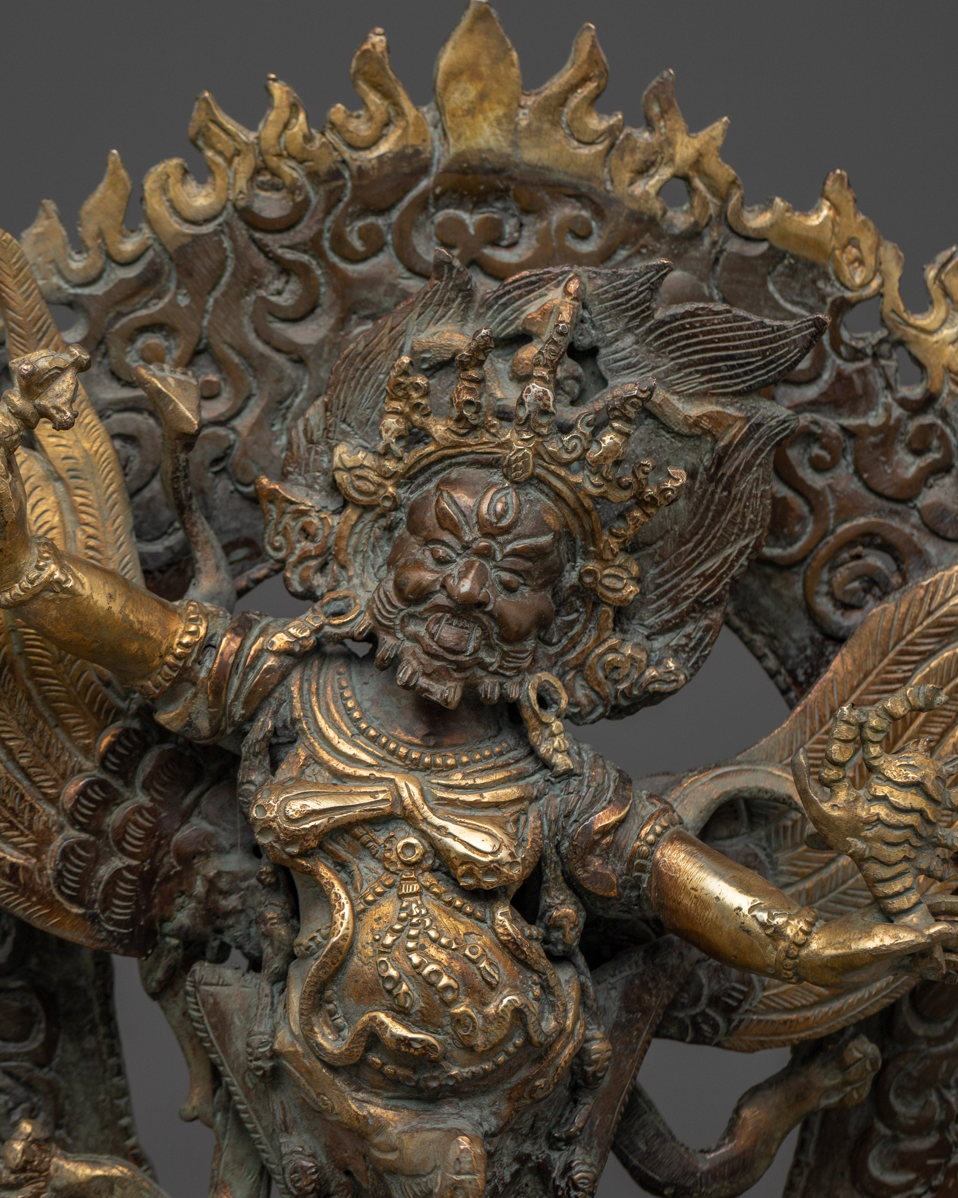 Guru Dragpo with Phurba Statue |  Sacred Statue for Protection & Spiritual Power
