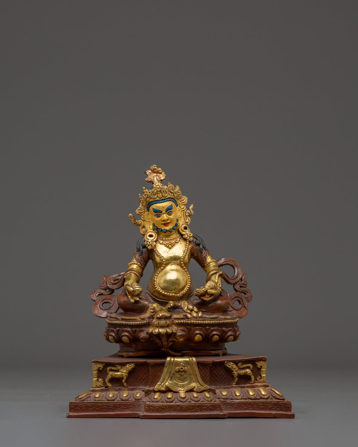 Dzambhala with Throne | Colorful Throne
