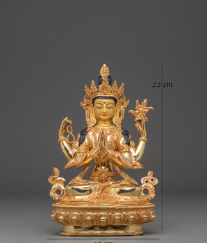 Chenrezig Protector Statue | Tibetan Symbol Of Compassion