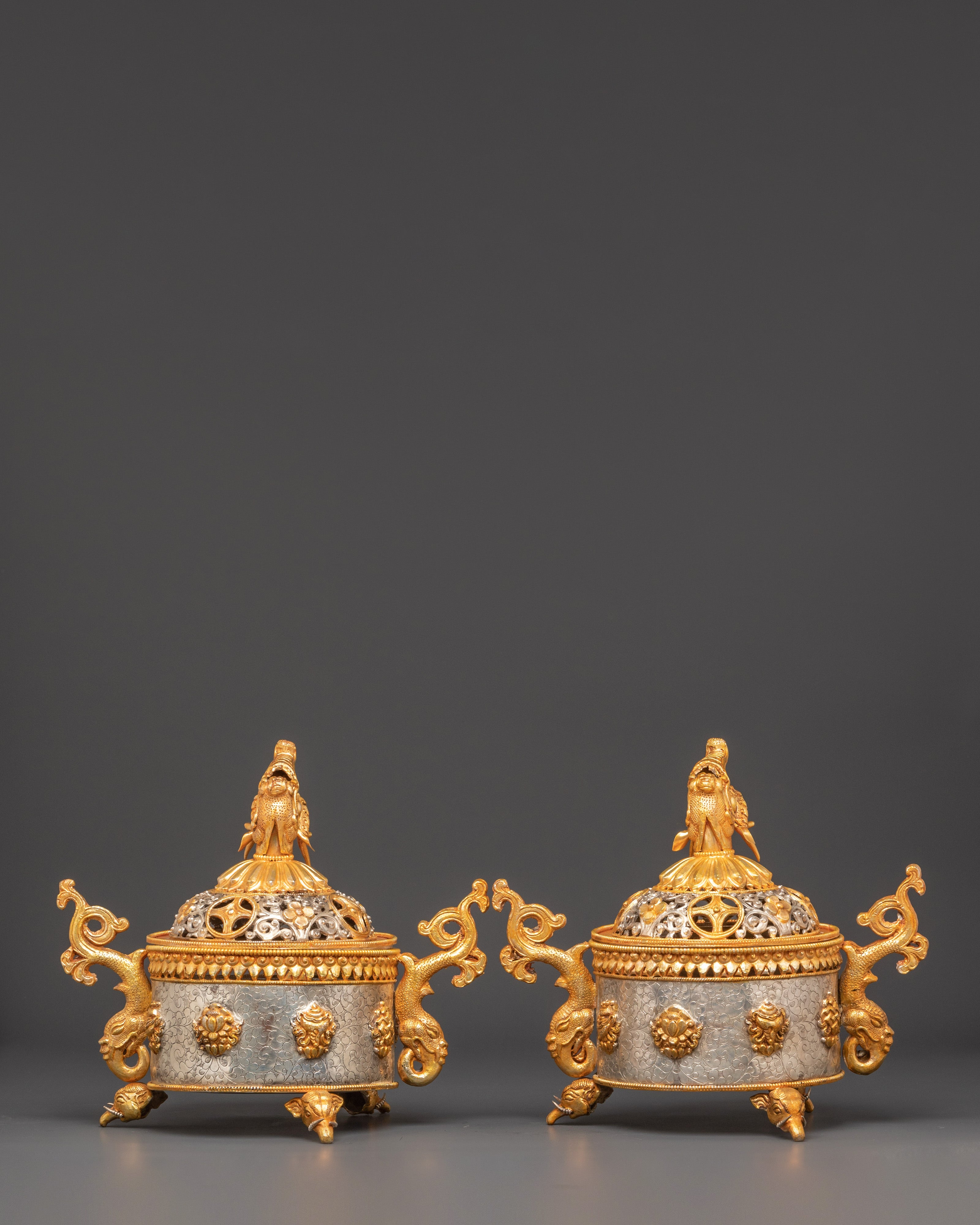 Sacred Copper Incense Burner Set | Perfect for Buddhist Rituals