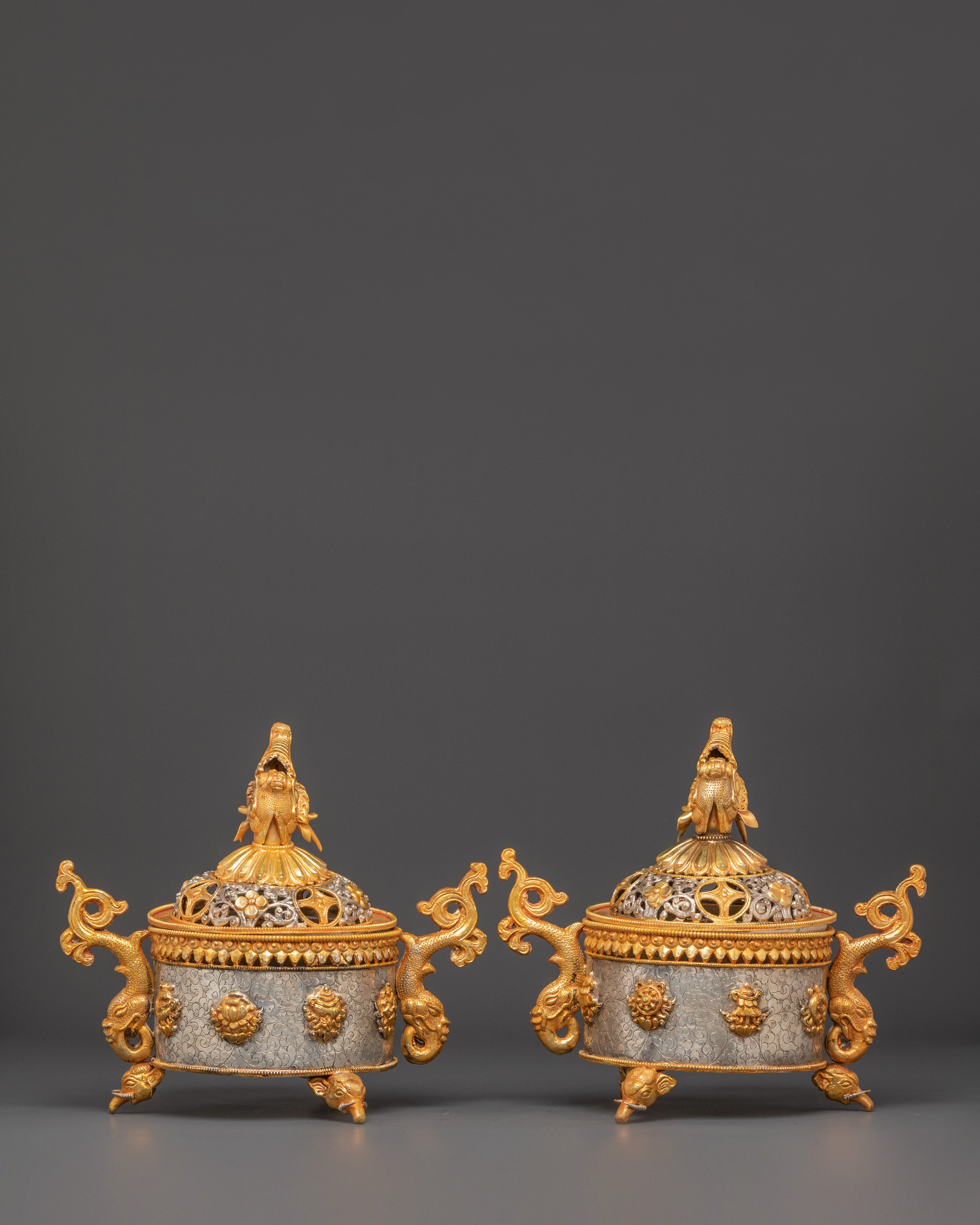 Sacred Copper Incense Burner Set | Perfect for Buddhist Rituals