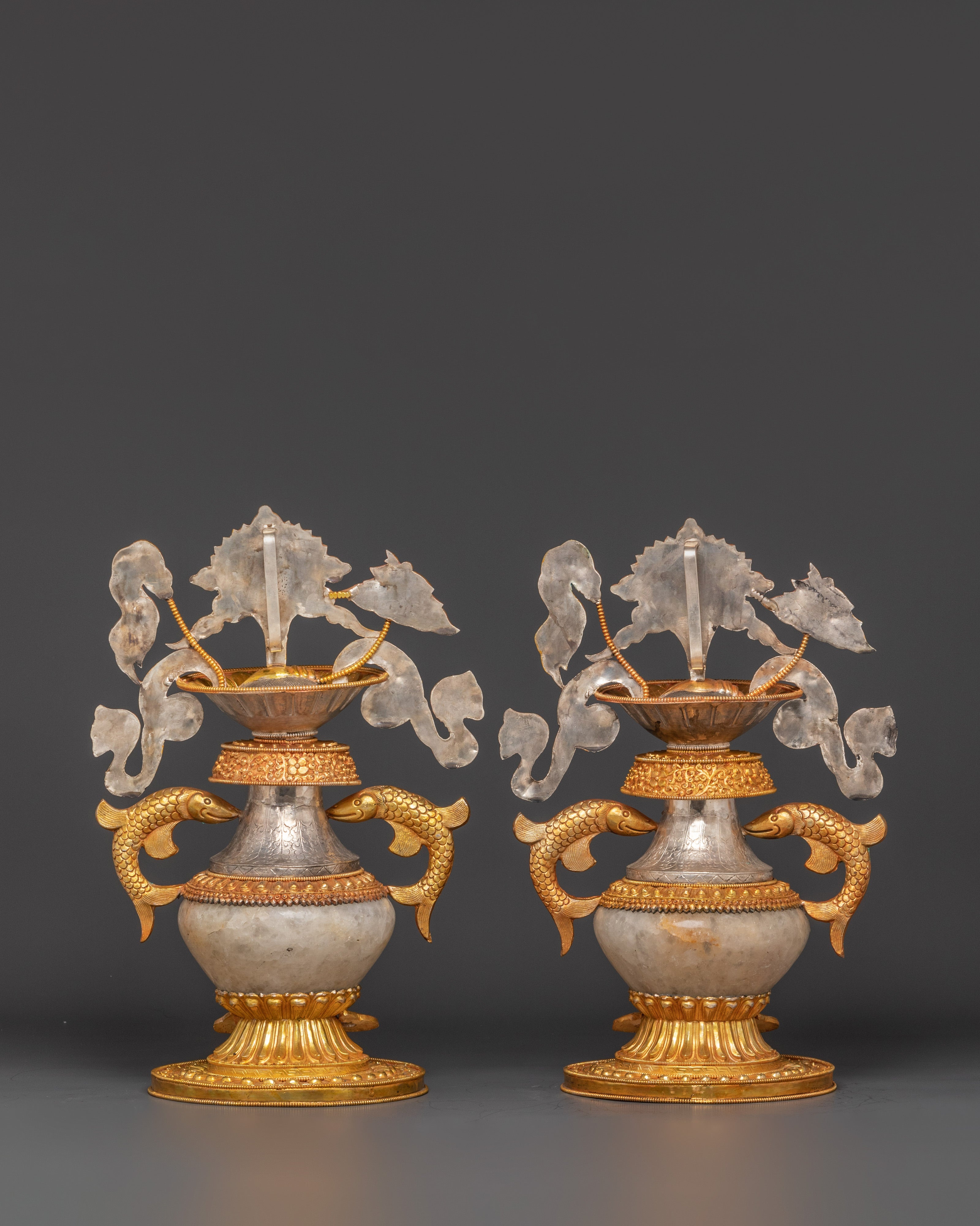 Water Offerings Ashtamangala Pot Set | Tibetan Spiritual Sacred Pot