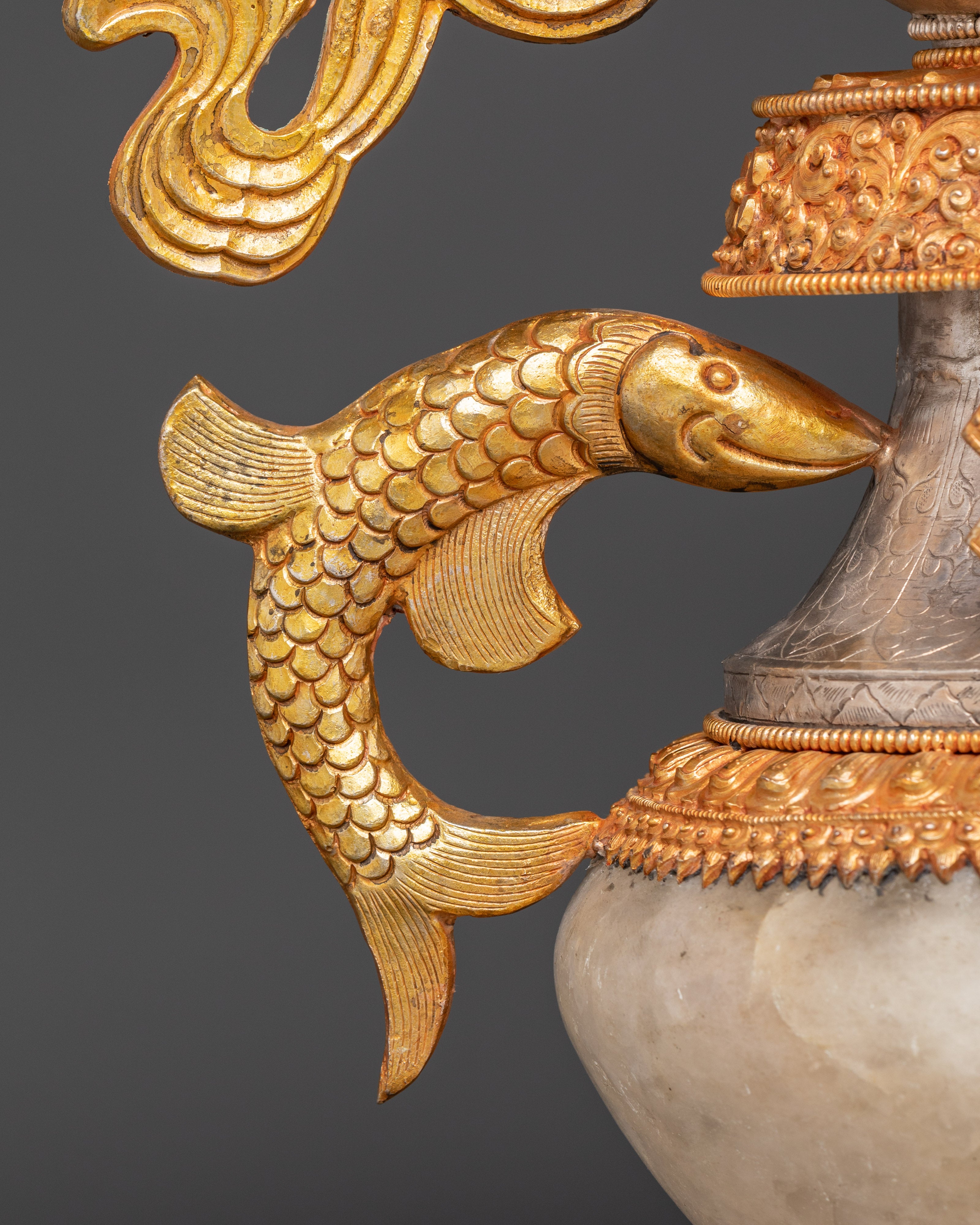Water Offerings Ashtamangala Pot Set | Tibetan Spiritual Sacred Pot