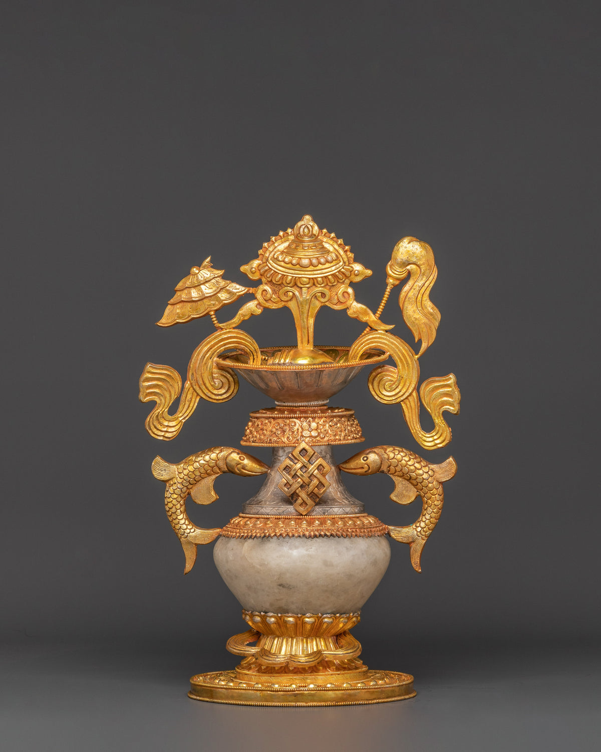Water Offerings Ashtamangala Pot Set | Tibetan Spiritual Sacred Pot