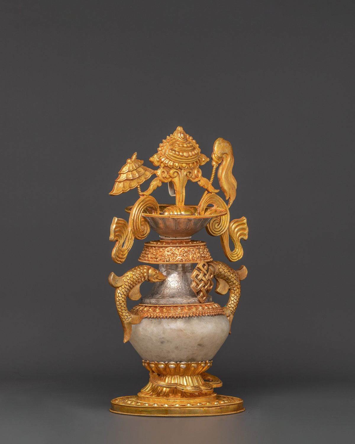 Water Offerings Ashtamangala Pot Set | Tibetan Spiritual Sacred Pot
