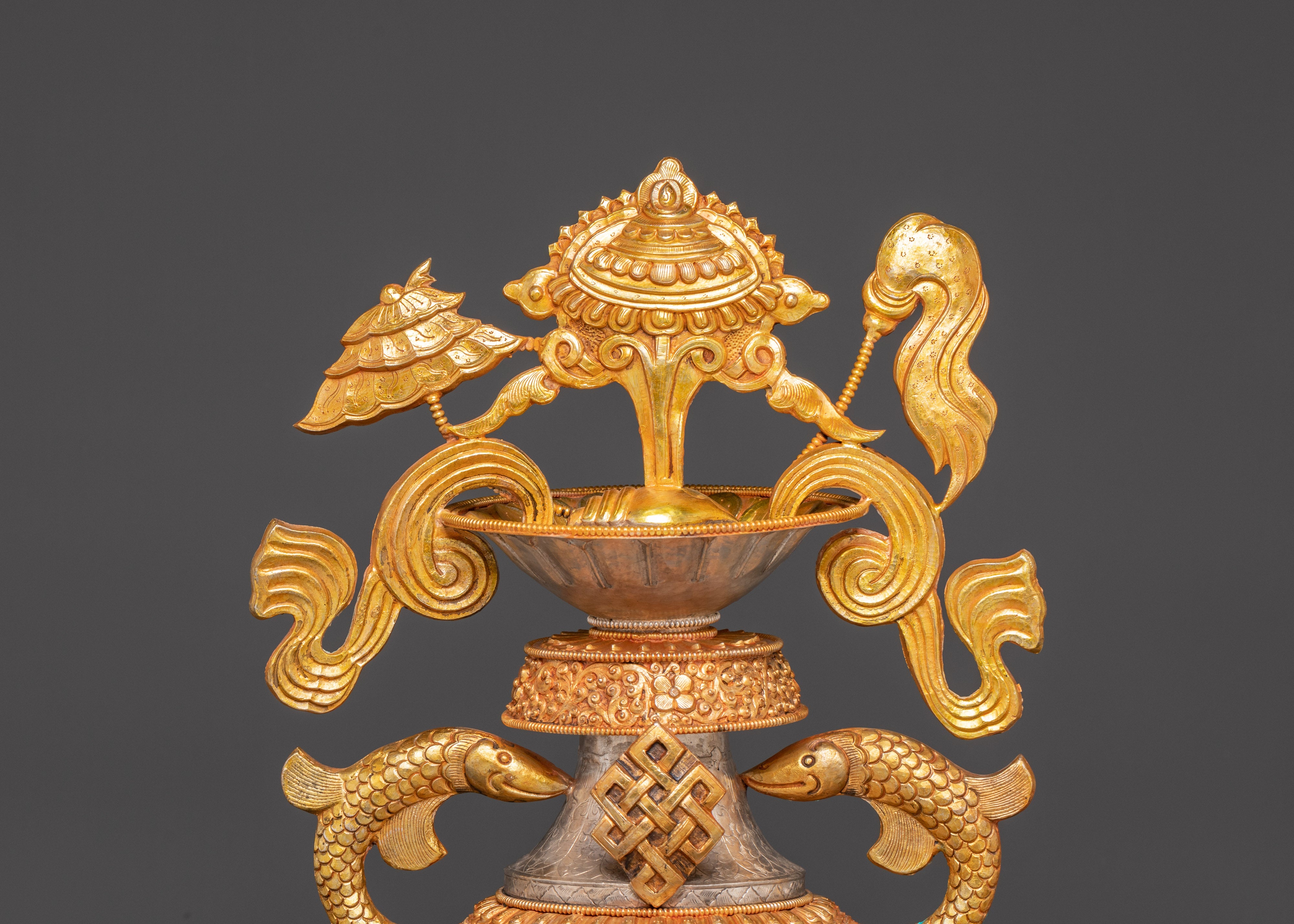 Water Offerings Ashtamangala Pot Set | Tibetan Spiritual Sacred Pot