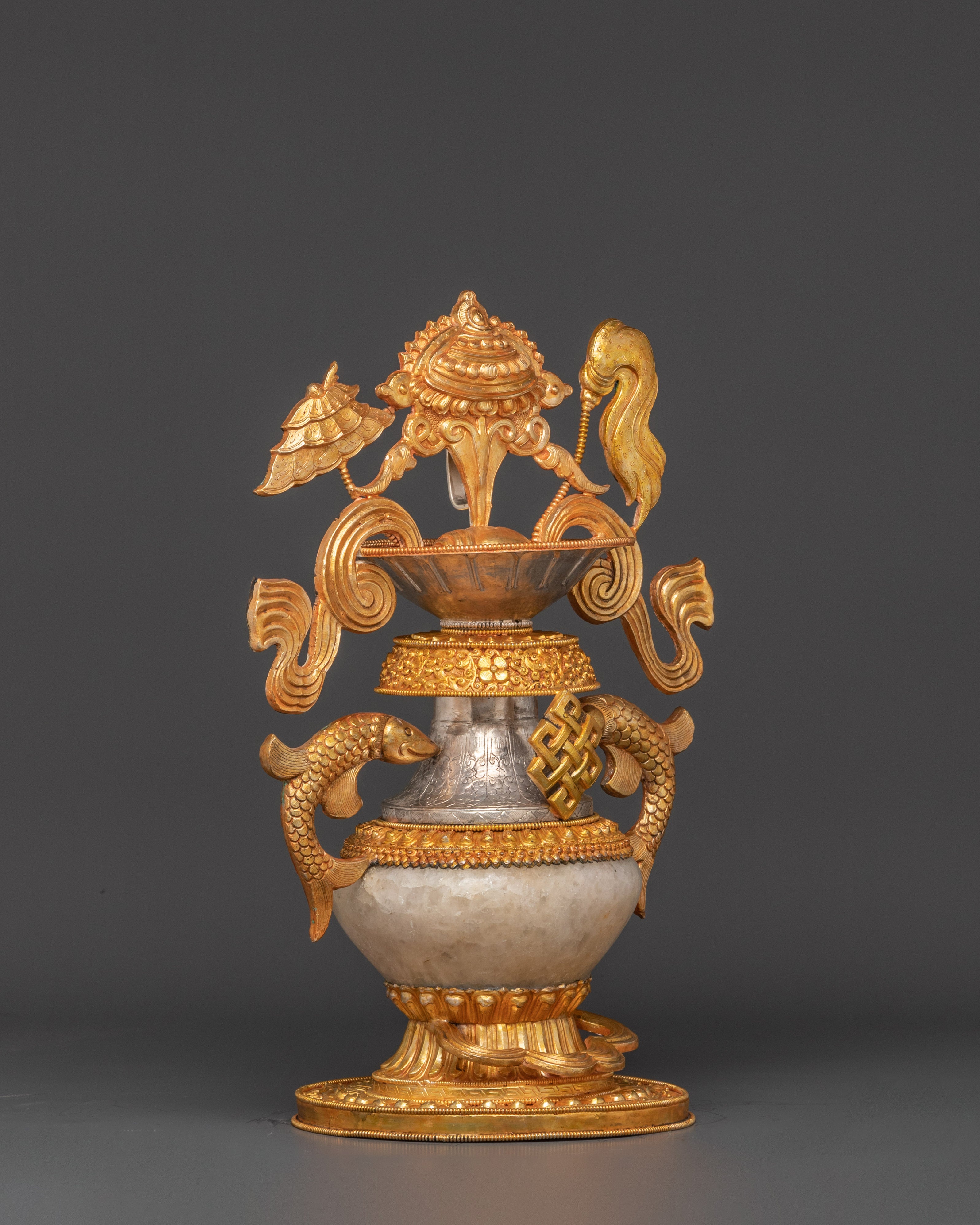 Water Offerings Ashtamangala Pot Set | Tibetan Spiritual Sacred Pot
