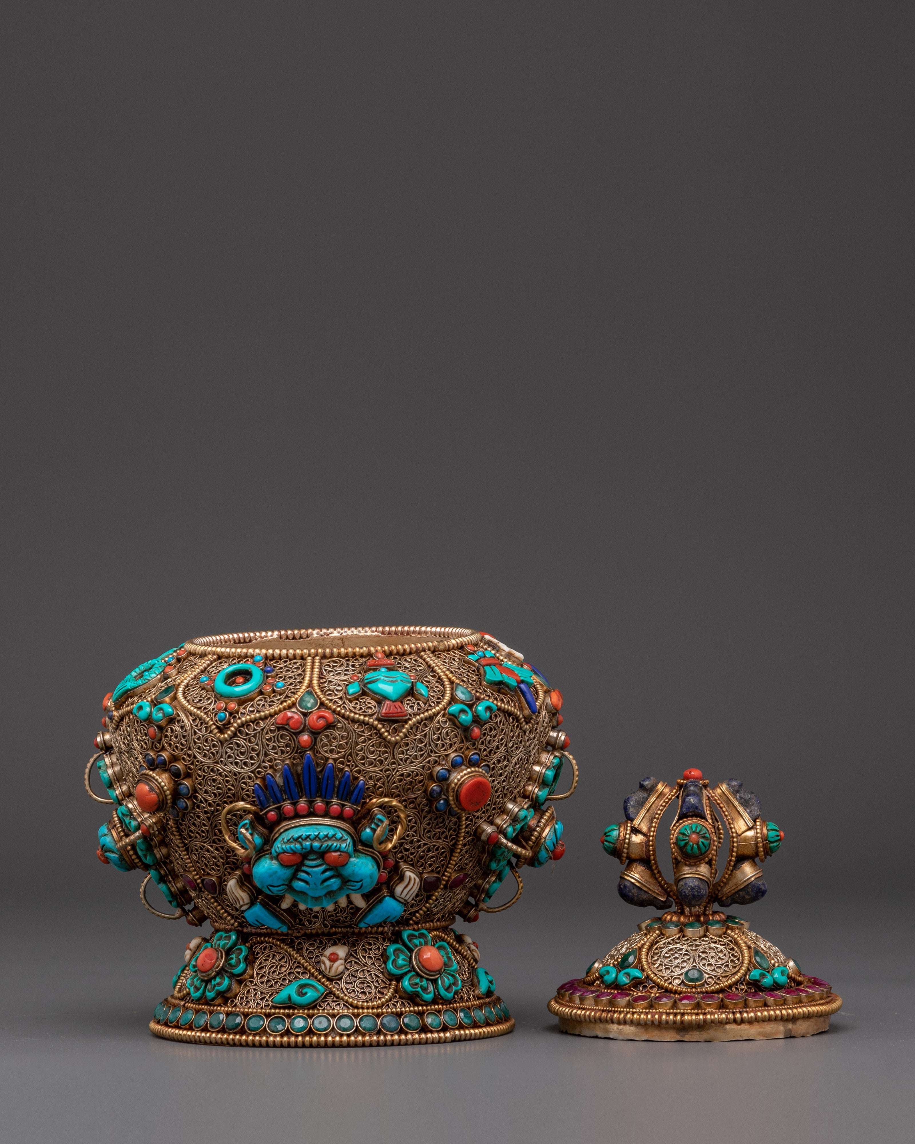 Himalayan Dhupur Rice Pot | Buddhist Ritual Offering Bowl
