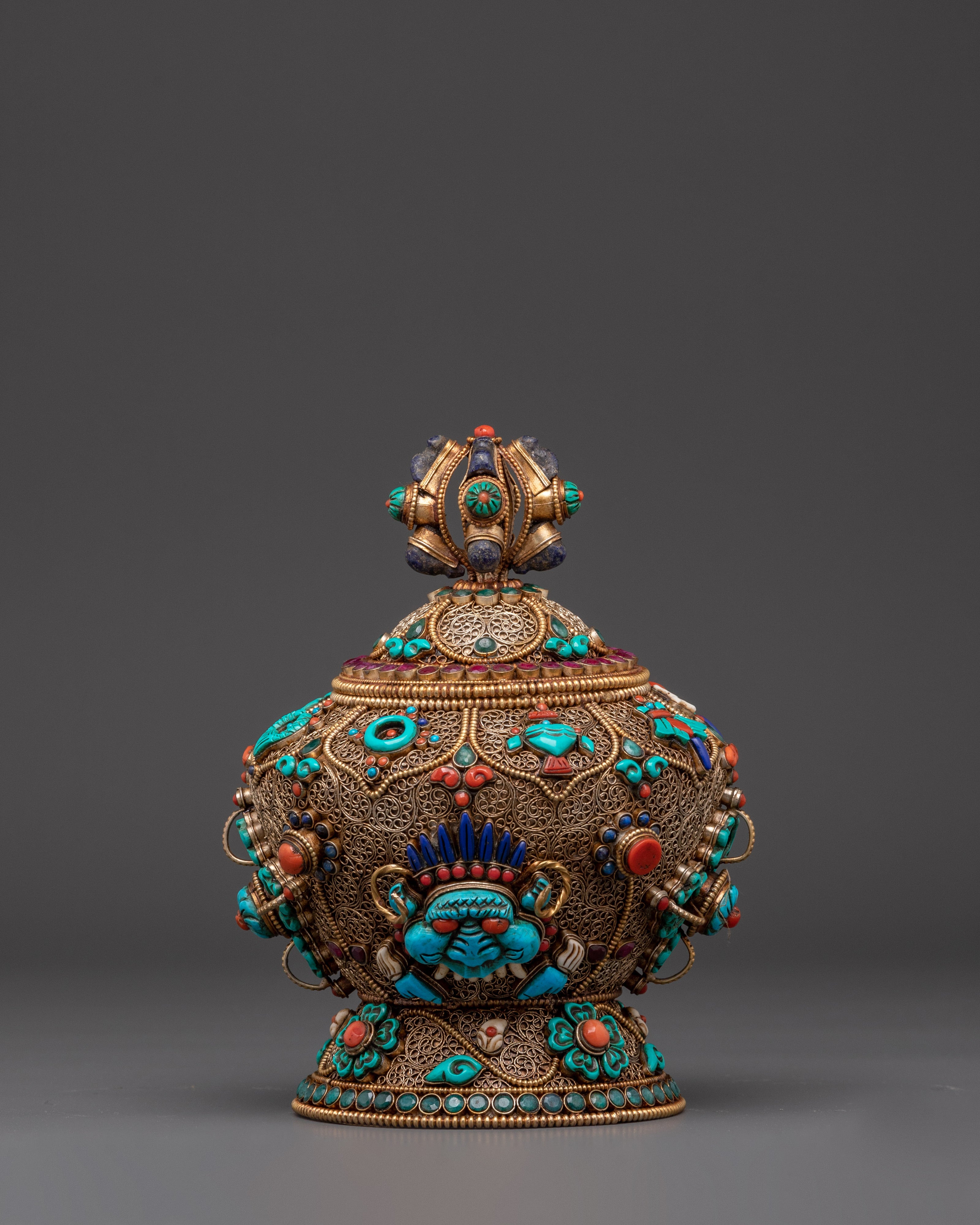 Himalayan Dhupur Rice Pot | Buddhist Ritual Offering Bowl