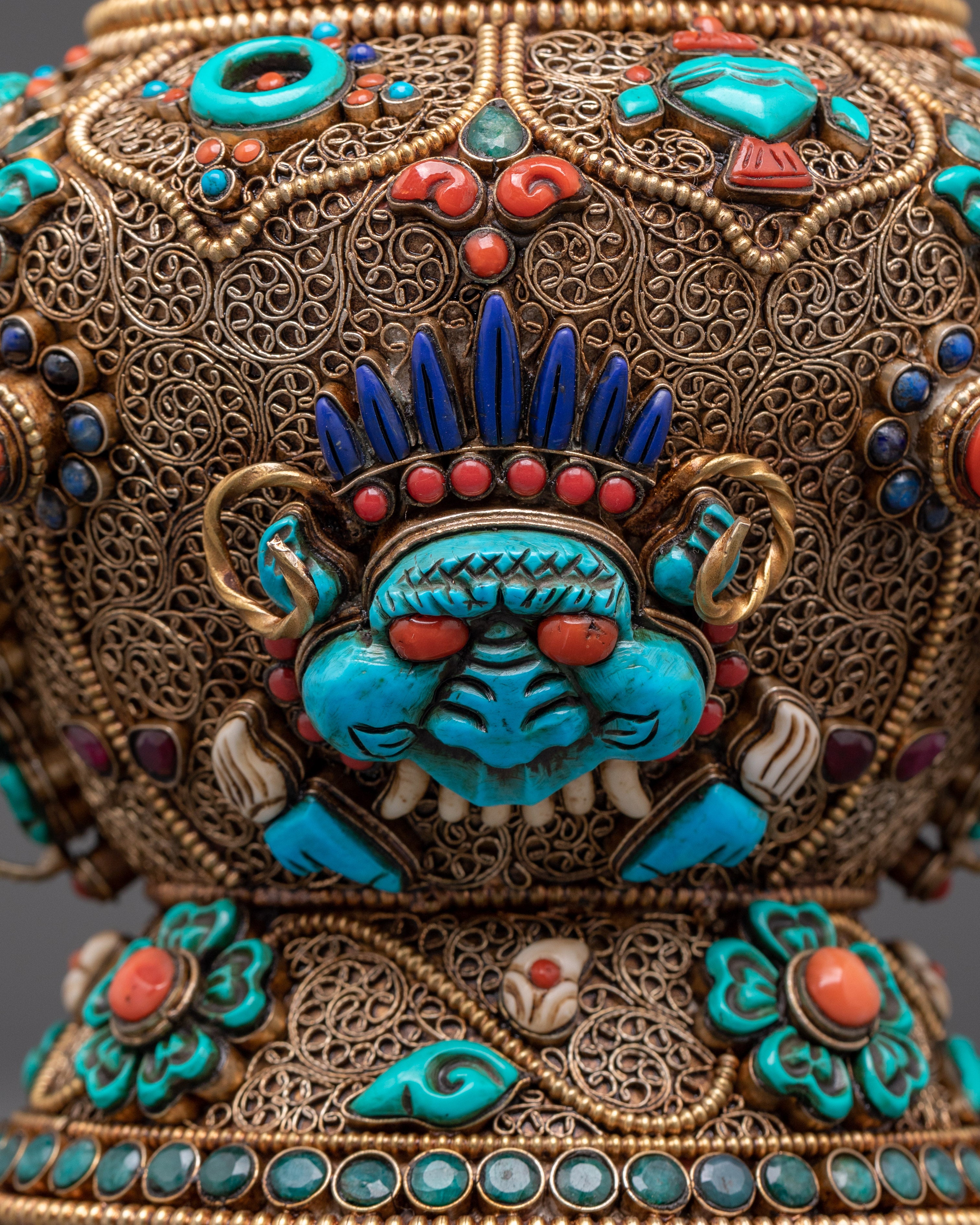 Himalayan Dhupur Rice Pot | Buddhist Ritual Offering Bowl
