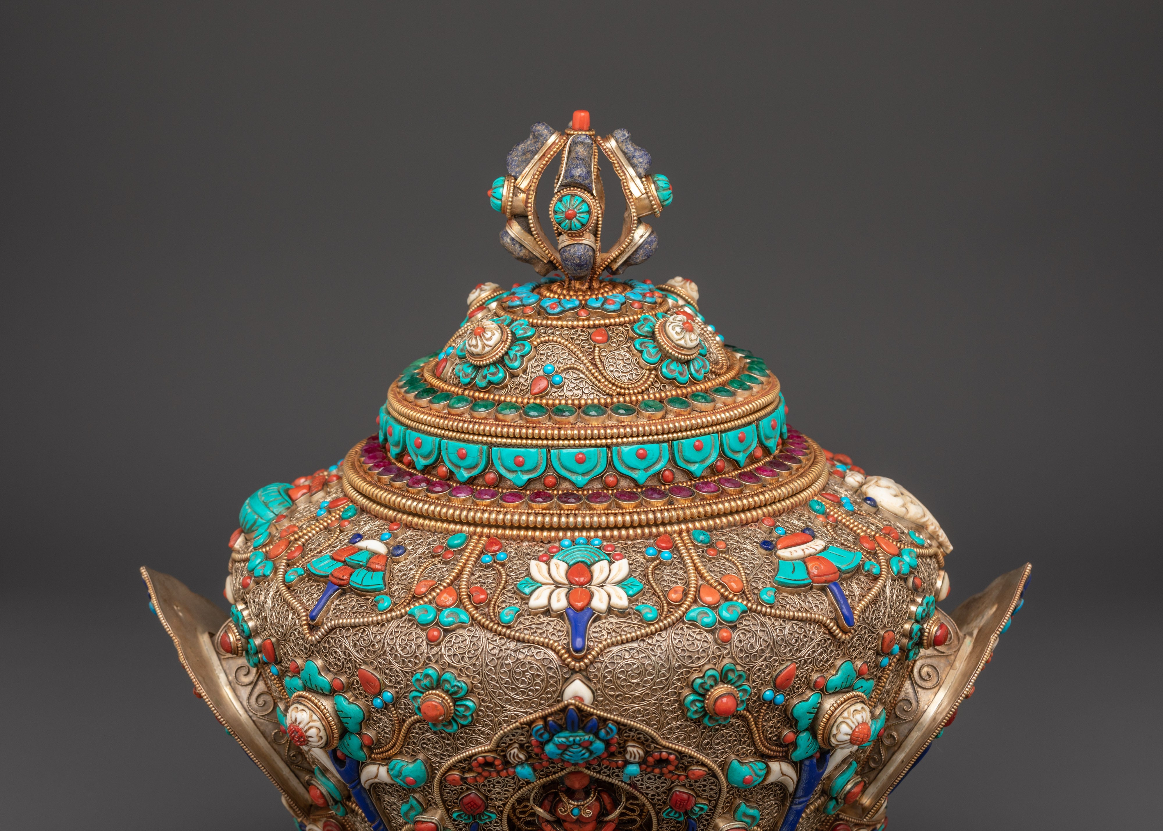 Himalayan Dhupur Rice Pot | Spiritual Altar Decor for Rituals