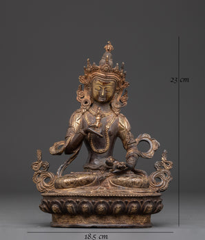 Tibetan Vajrasattva  Sculpture | Sacred Flame of Forgiveness and Wisdom