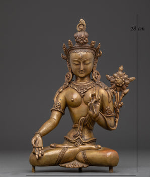 White Tara Buddhist Altar Statue | Goddess of Compassion and Longevity