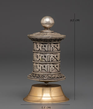 Buddhist Religious Prayer Wheel |  Spiritual Healing Wheel for Meditation