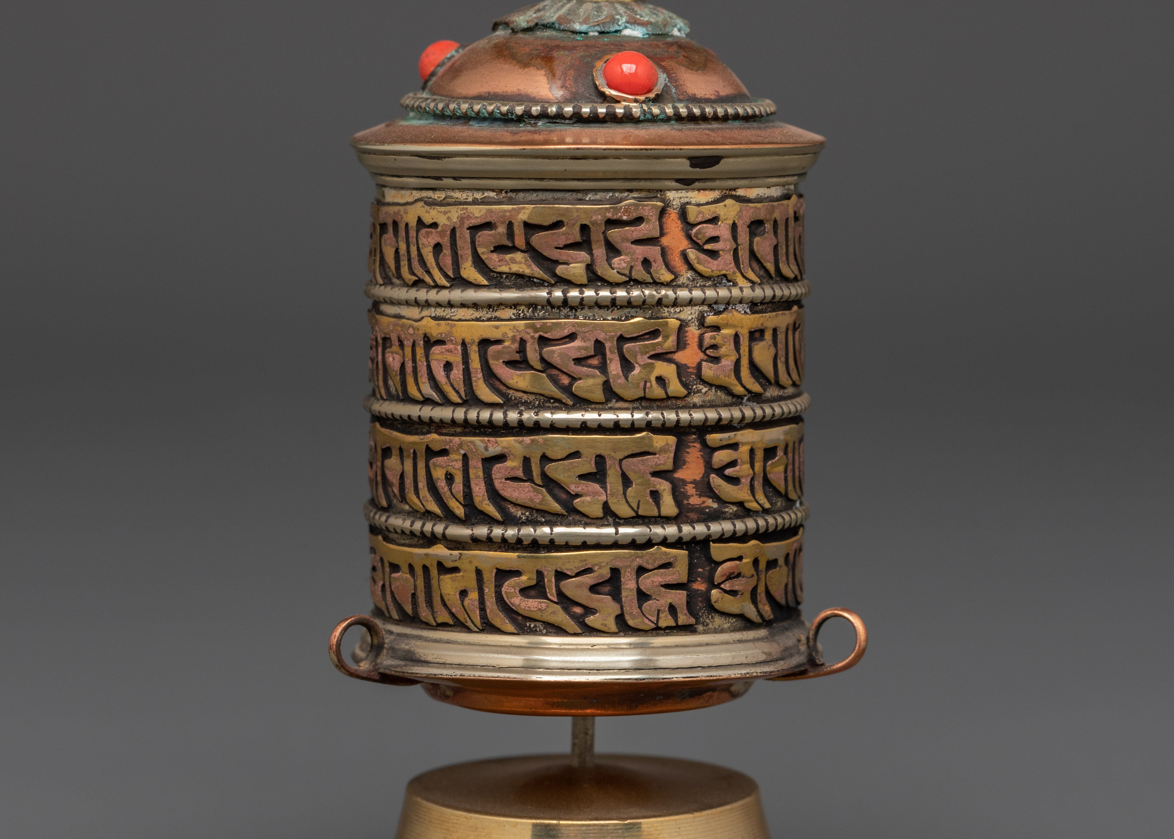 Spiritual Tibetan Prayer Wheel | Handcrafted Brass Prayer Wheel