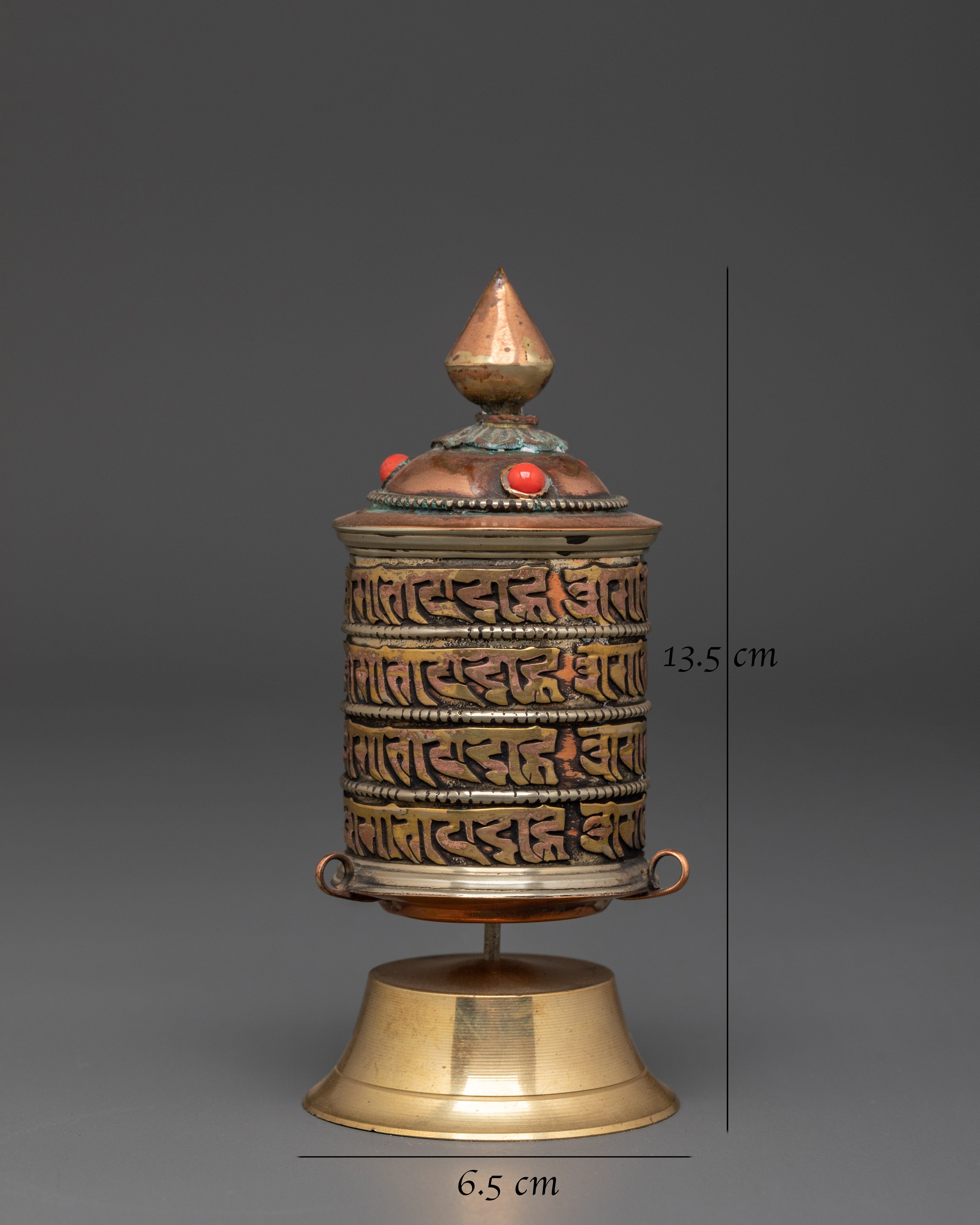 Spiritual Tibetan Prayer Wheel | Handcrafted Brass Prayer Wheel