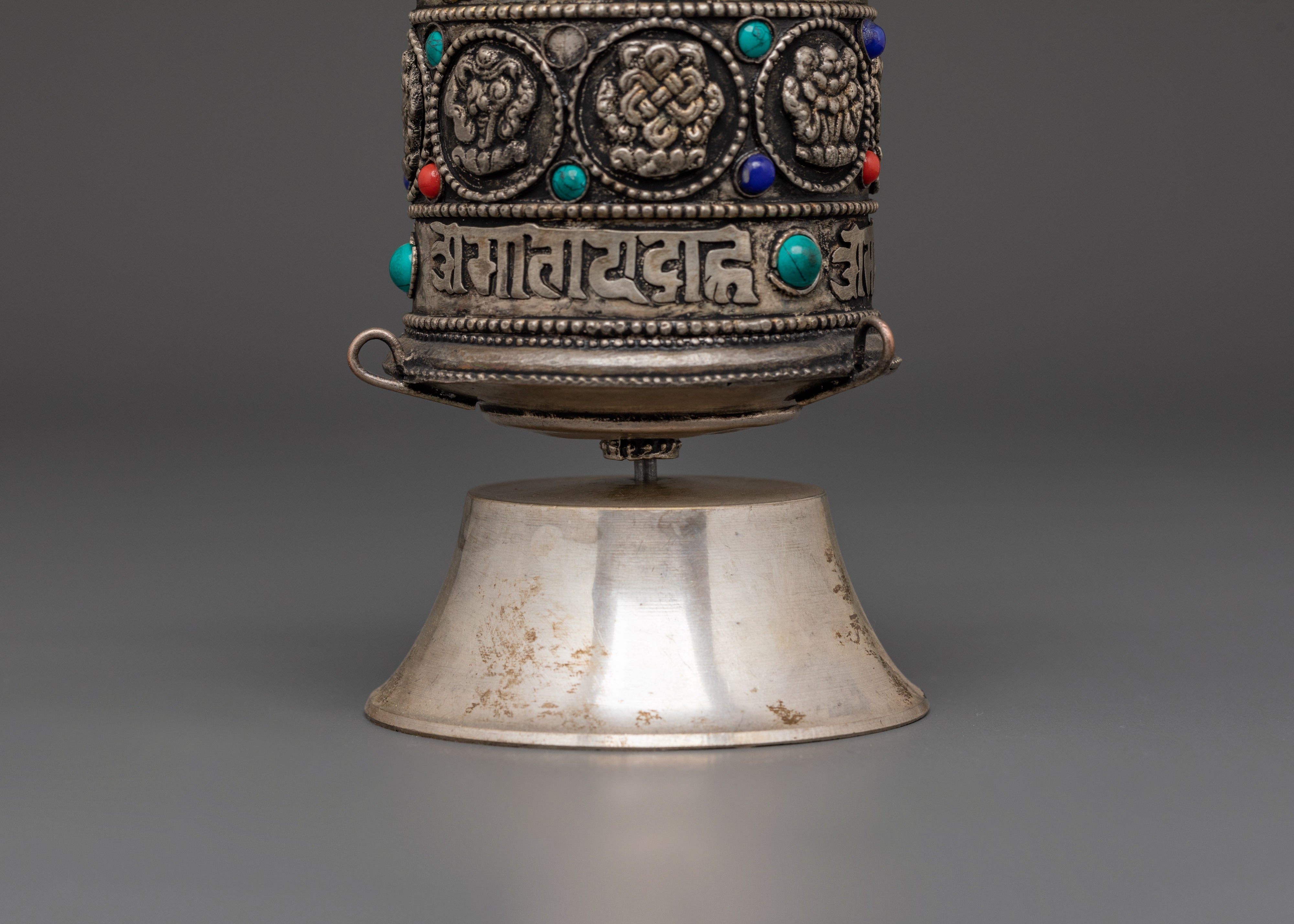 Handmade Brass Tibetan Prayer Wheel | Authentic Tibetan Spiritual Decor