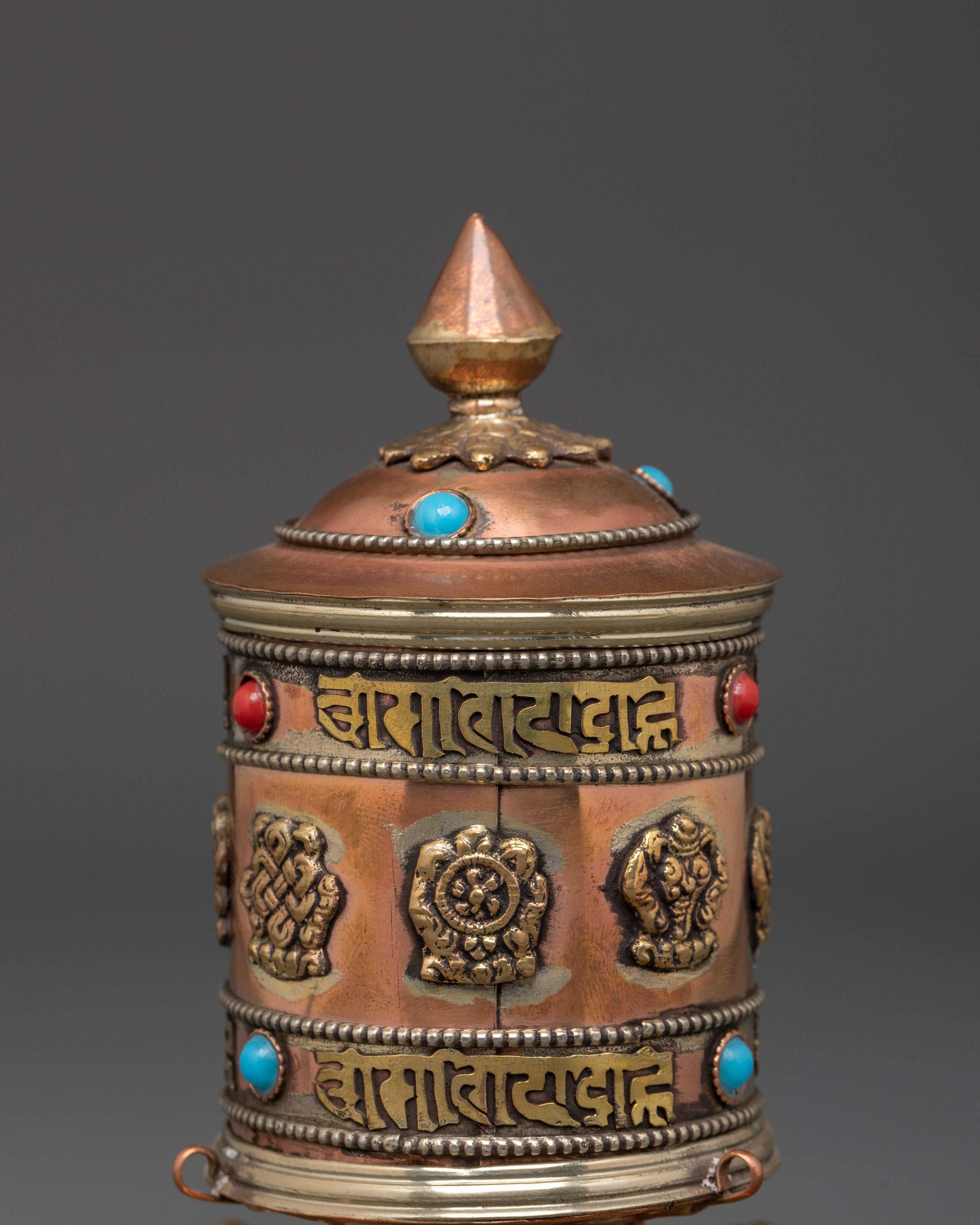 Handcrafted Brass Spiritual Prayer Wheel | Buddhist Meditation Artifact