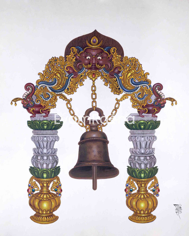 Traditional Bell Art Print For Room Decoration