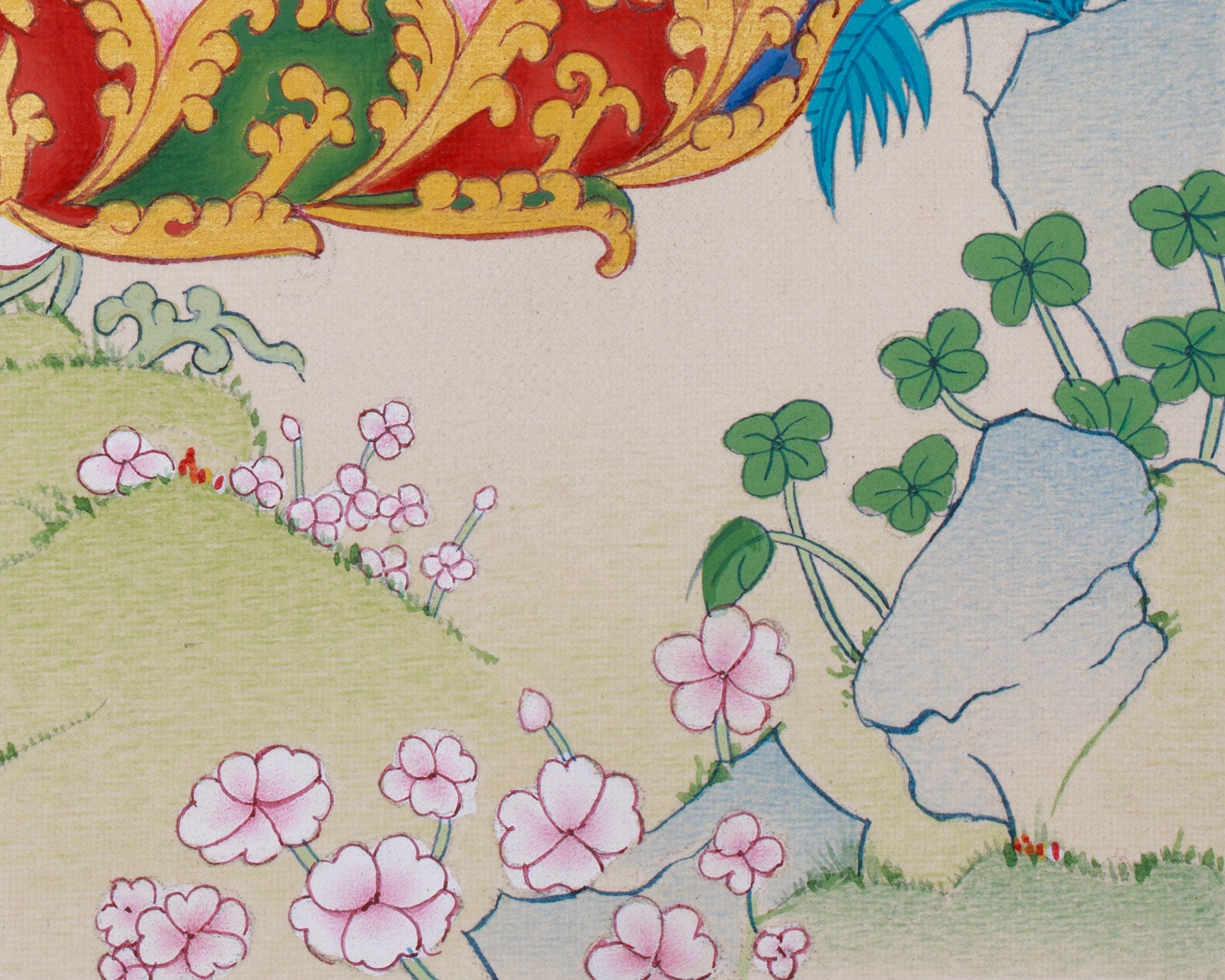 23 cm Savior Green Tara Thangka | Goddess of Compassion and Swift Protection