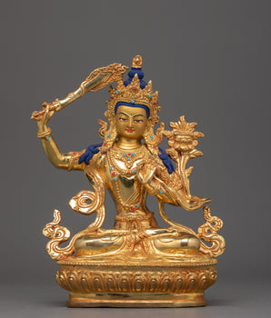 Manjushri Figurine for Altar | Wisdom Buddha