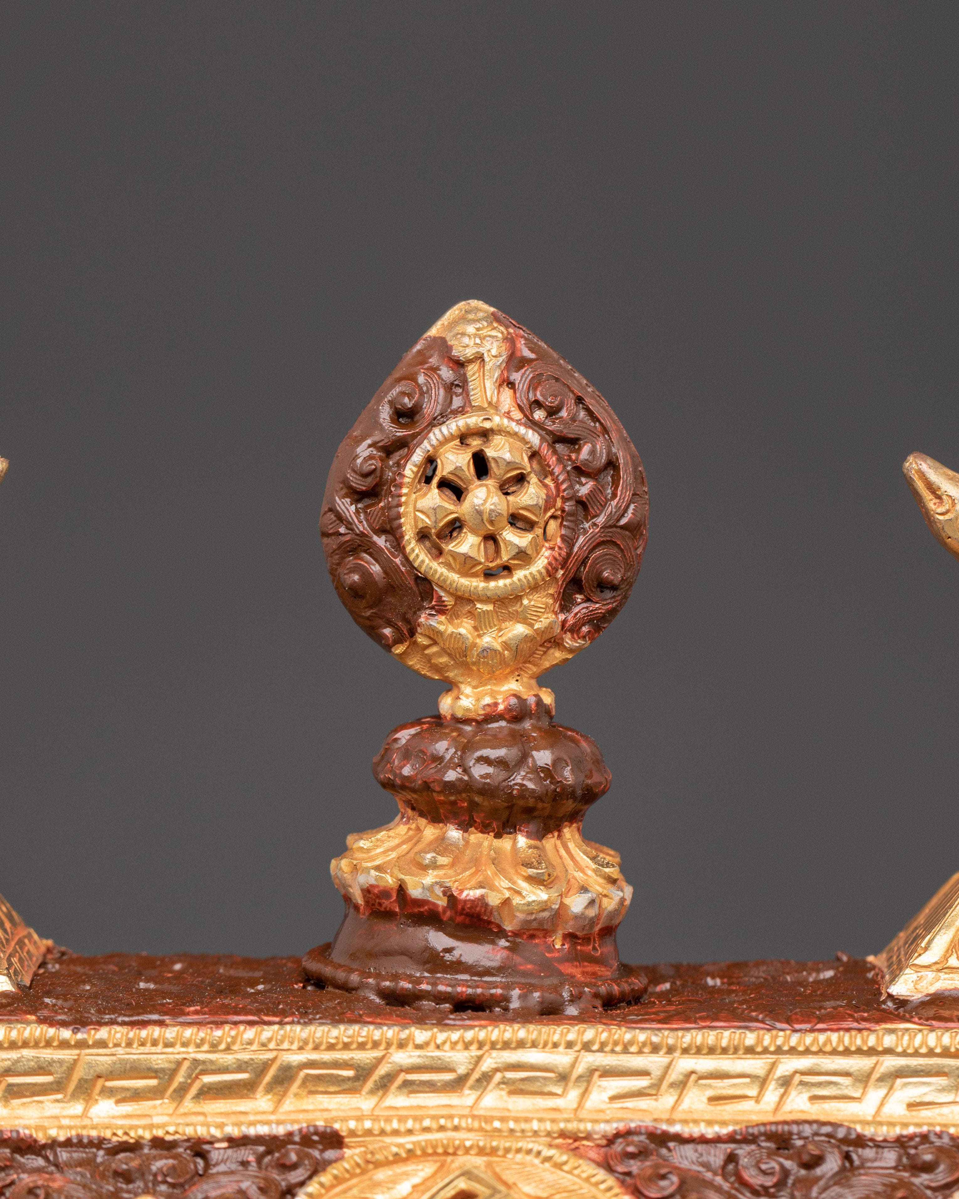 Ethnic Spiritual Incense Burner | Decorative Ritual Burner With Dharma Wheel