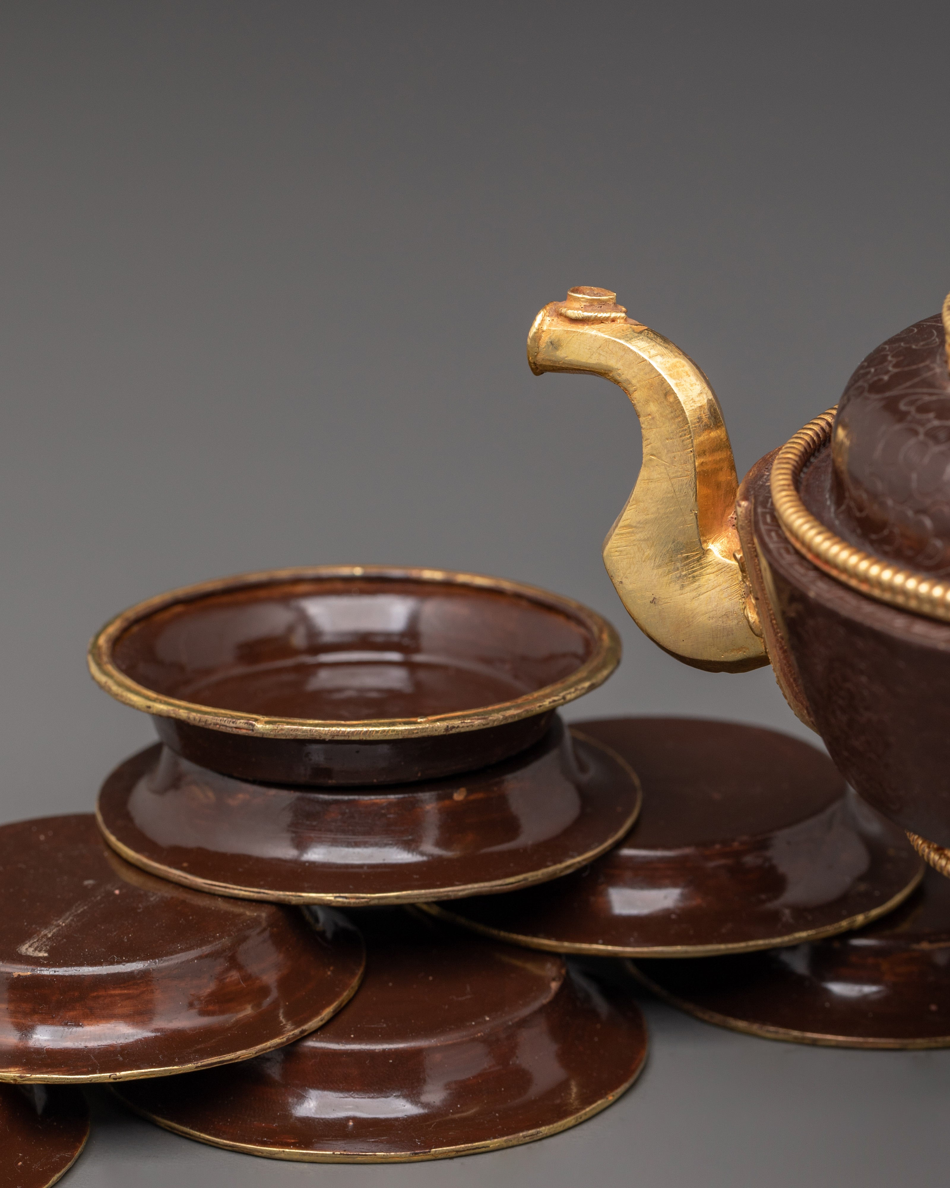 Tibetan Water Offering set | with 24K Gold Gilding