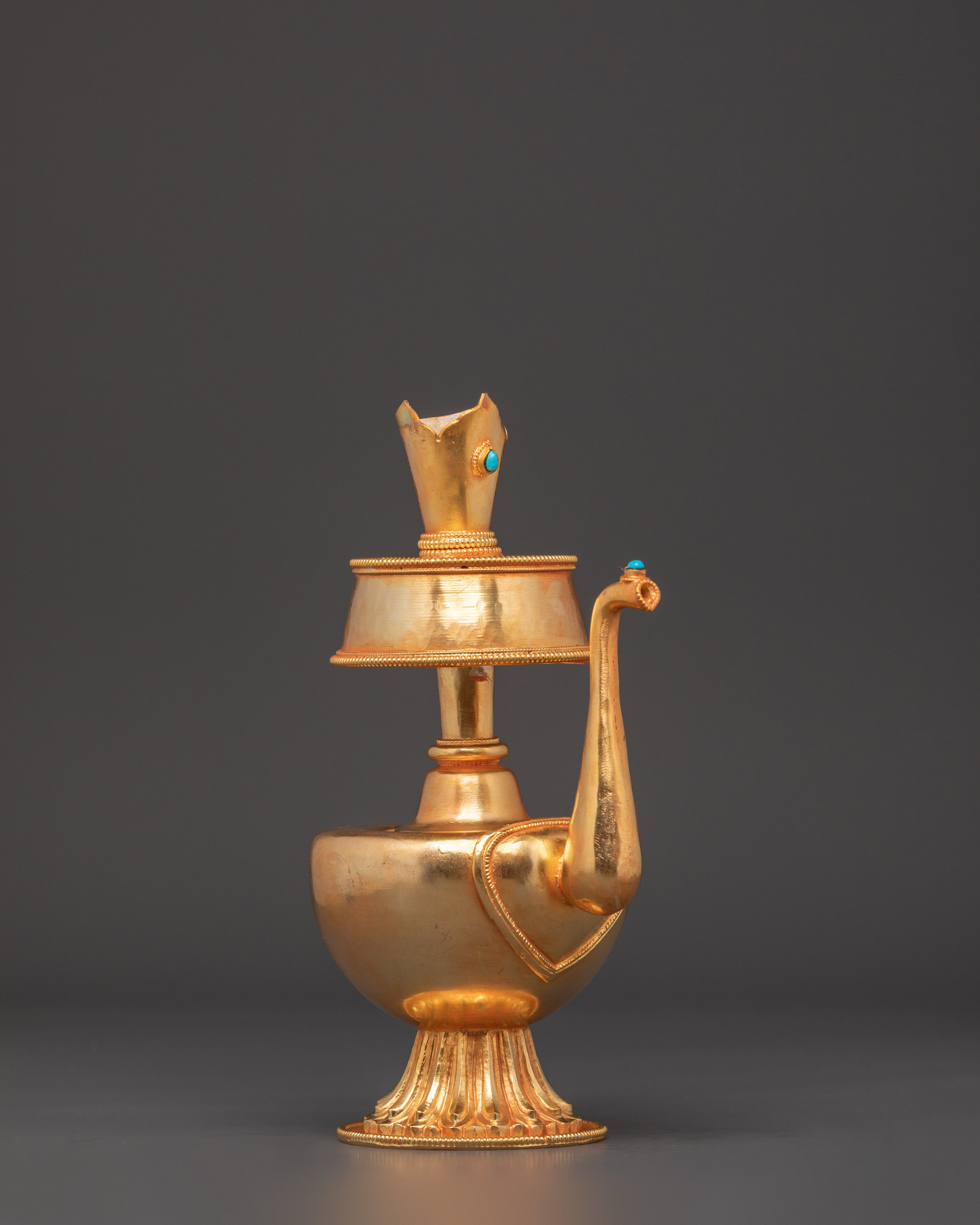 Gold Plated Bhumba | Bhumba with Turquoise Inlay