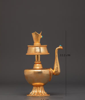 Gold Plated Bhumba | Bhumba with Turquoise Inlay