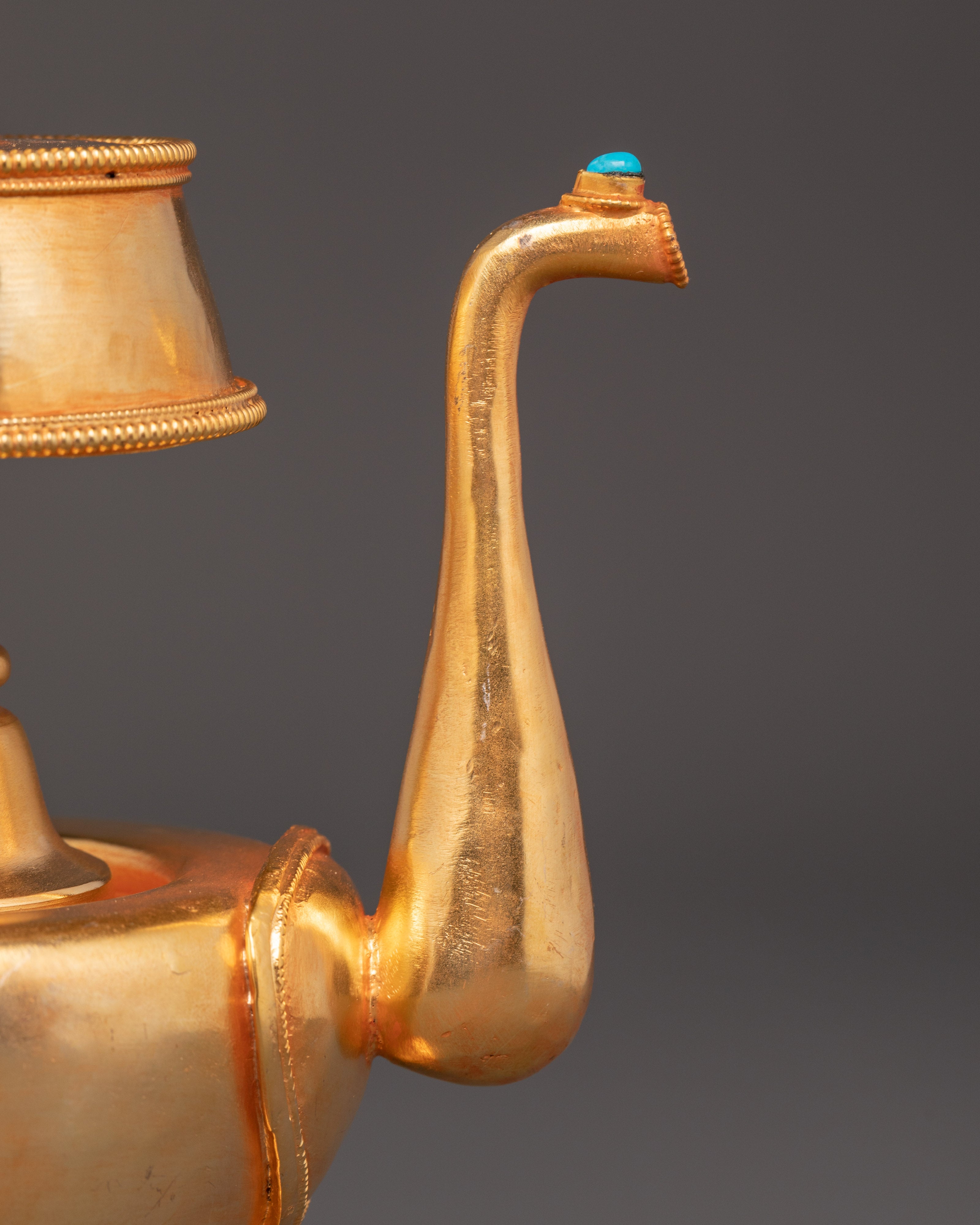 Gold Plated Bhumba | Bhumba with Turquoise Inlay