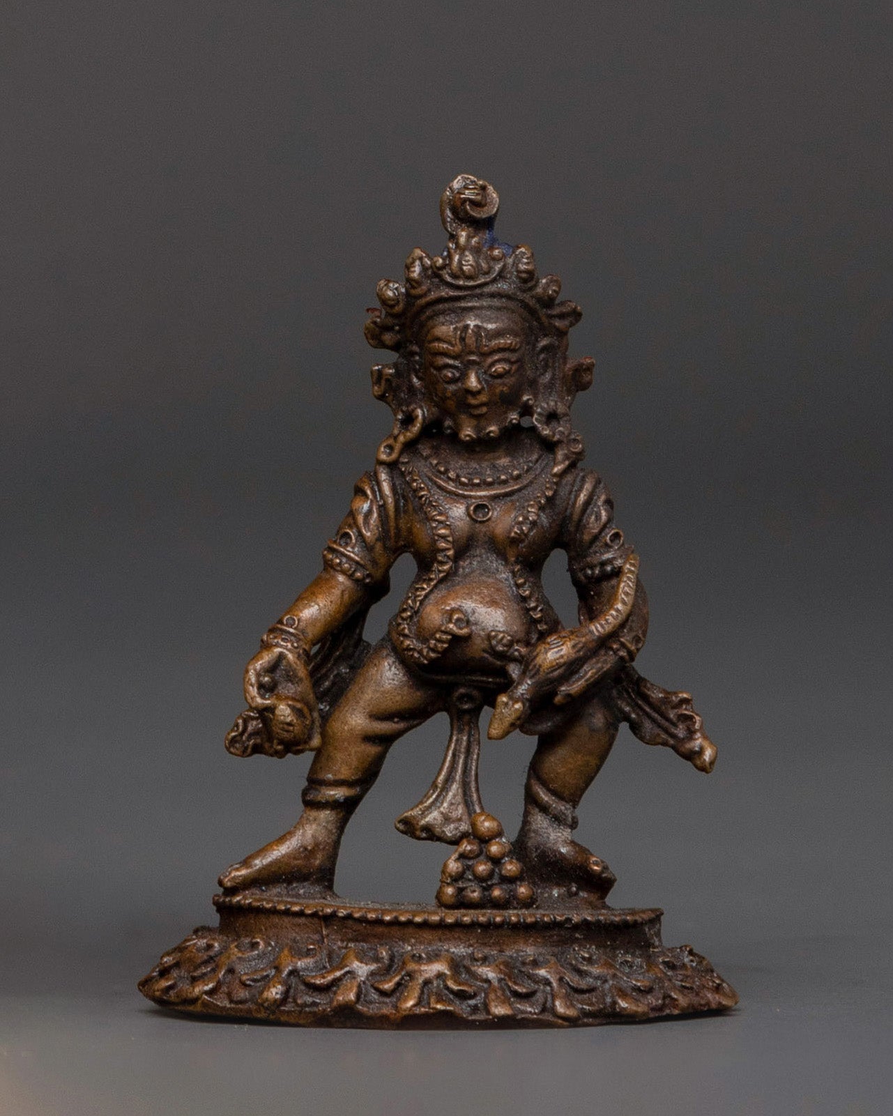 Tibetan Ghau Box with Deity Statue | Portable Buddhist Altar Shrine