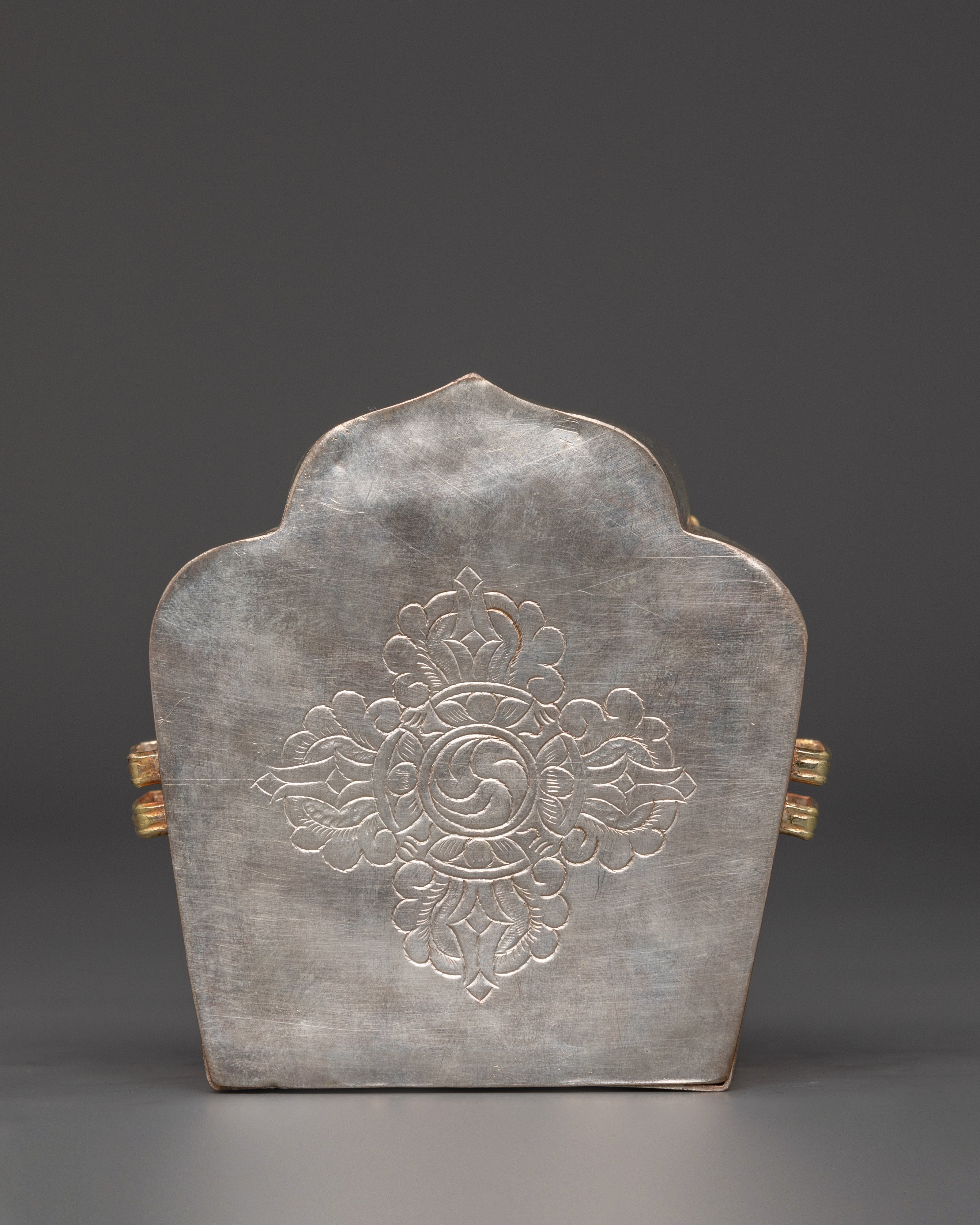 Tibetan Ghau Box with Deity Statue | Portable Buddhist Altar Shrine