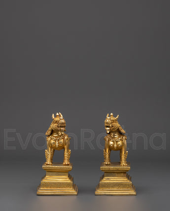  Lion Statue Set 