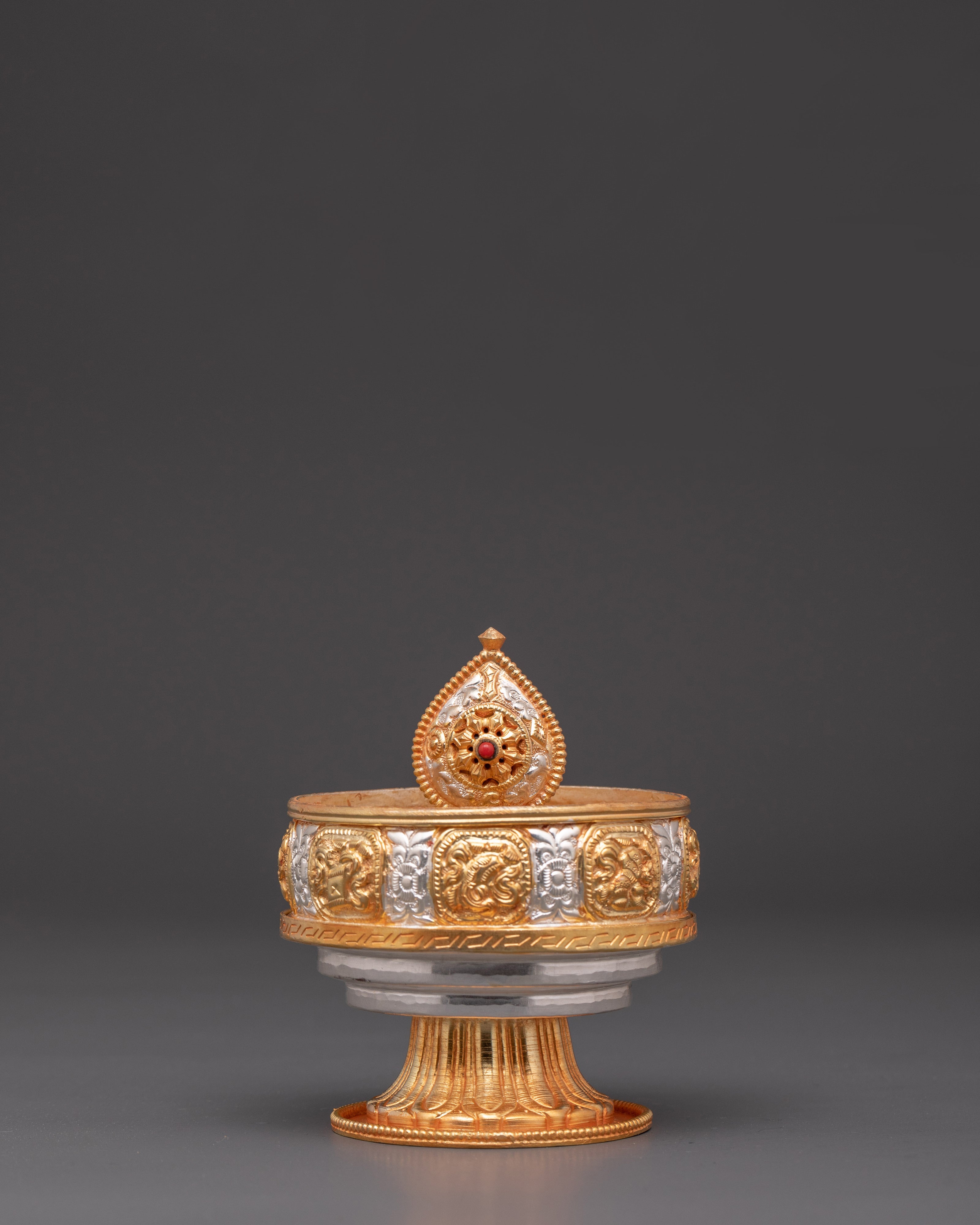 Handcrafted Tibetan Mandala Set | Buddhist Ritual Offering Tool