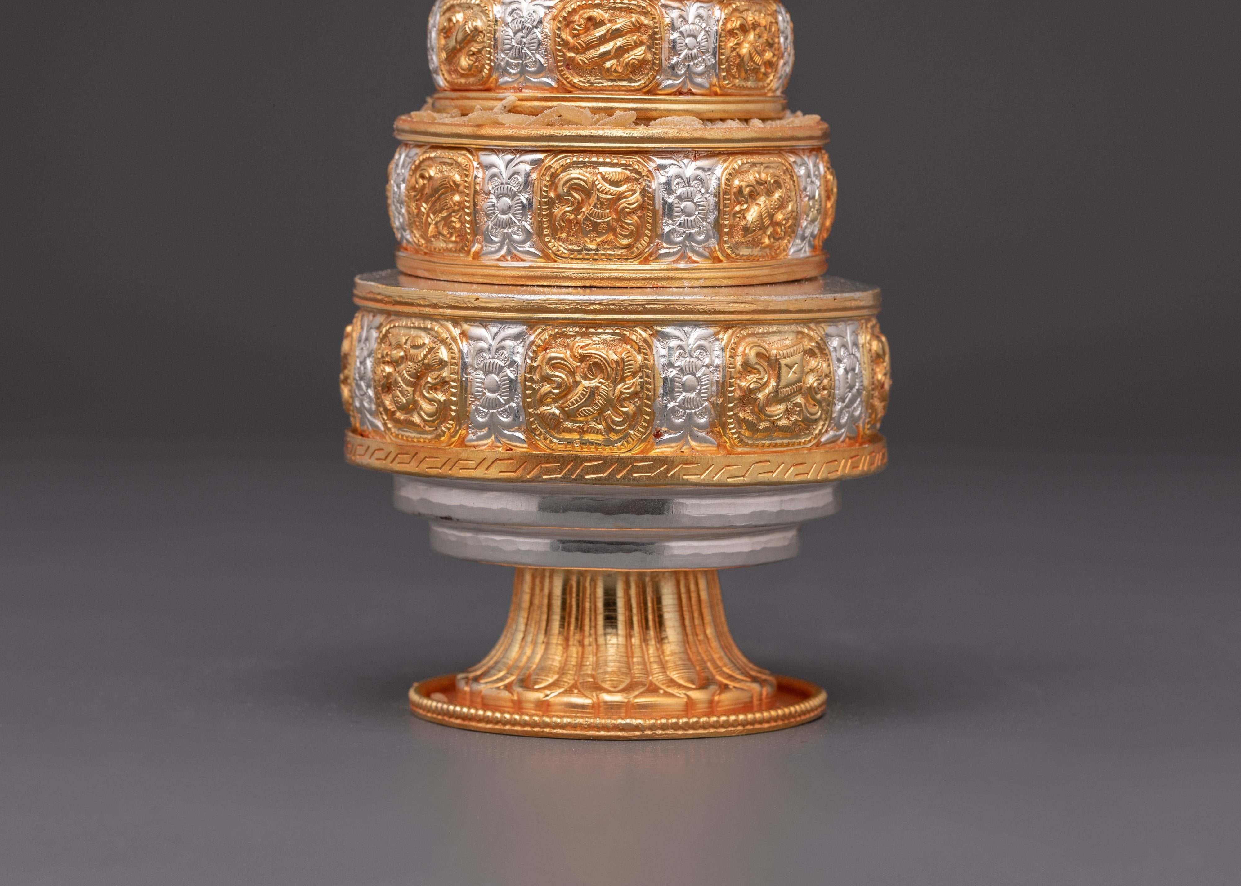 Handcrafted Tibetan Mandala Set | Buddhist Ritual Offering Tool