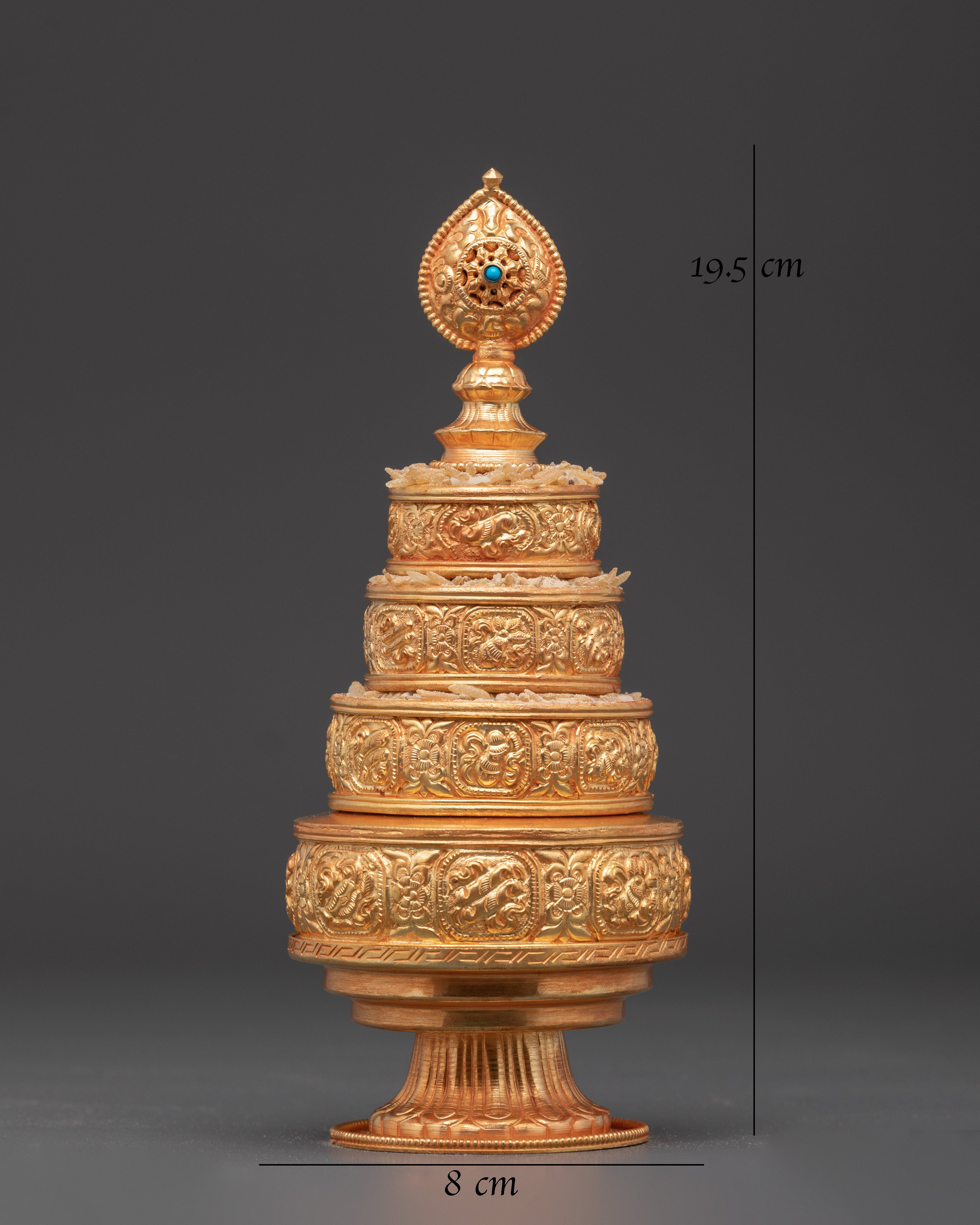 Gold Plated Offering Mandala Set | Spiritual Ritual Item Set