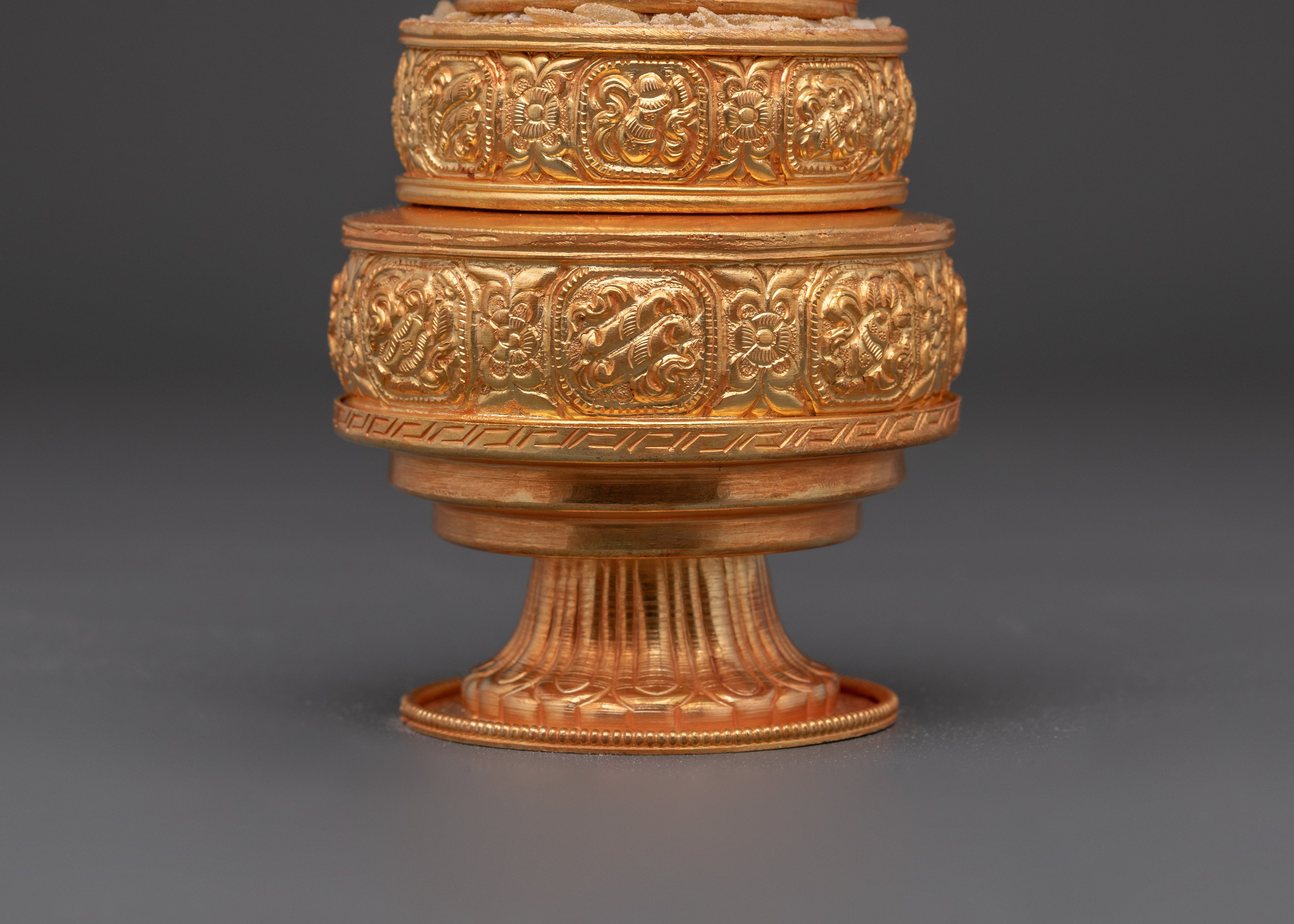 Gold Plated Offering Mandala Set | Spiritual Ritual Item Set