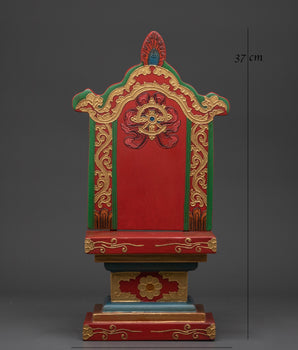 Handcrafted Tibetan Throne | Traditional Buddhist Seat for Meditation