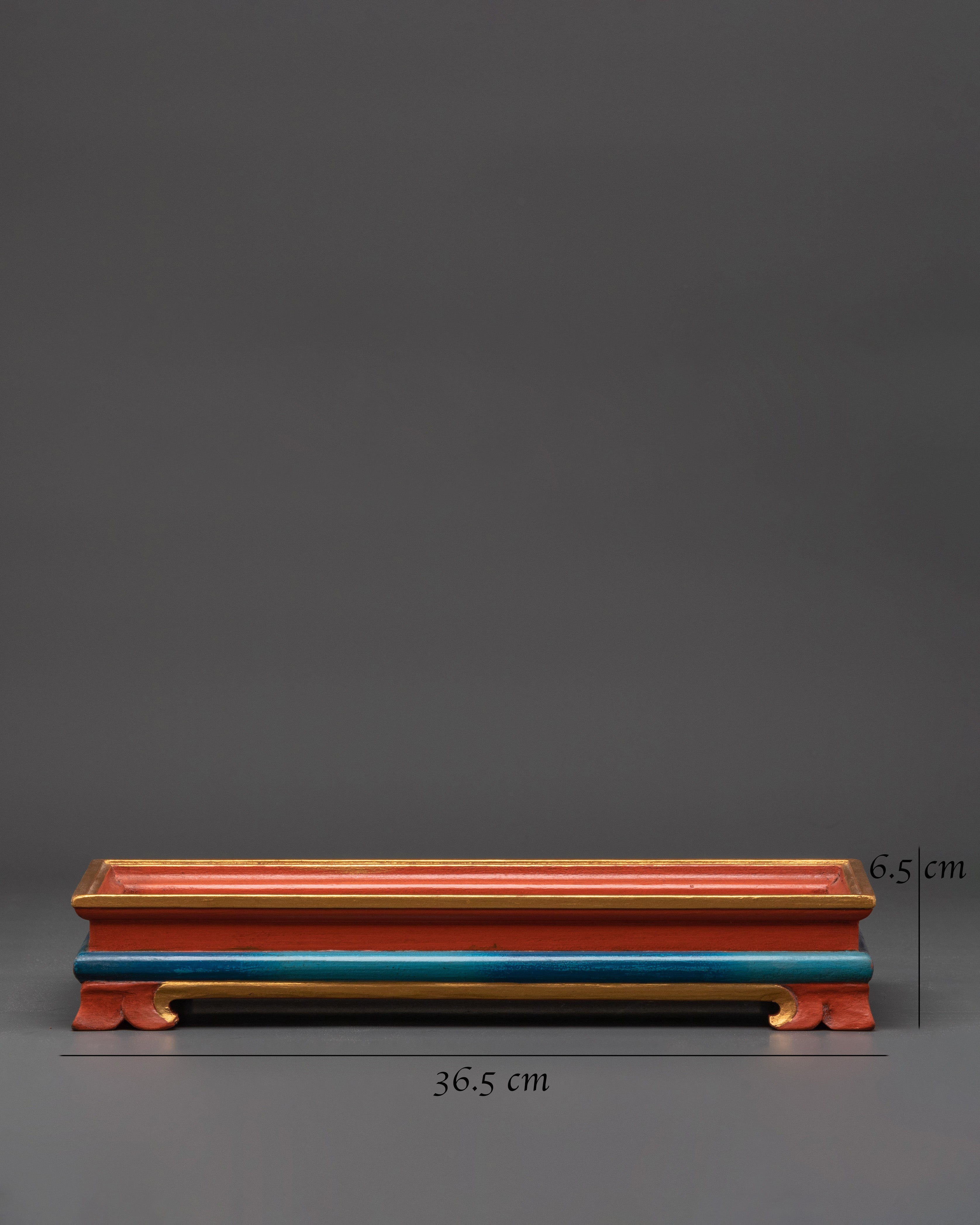 Handcrafted Tibetan Tray | Spiritual Wooden Tray for Rituals and Decor