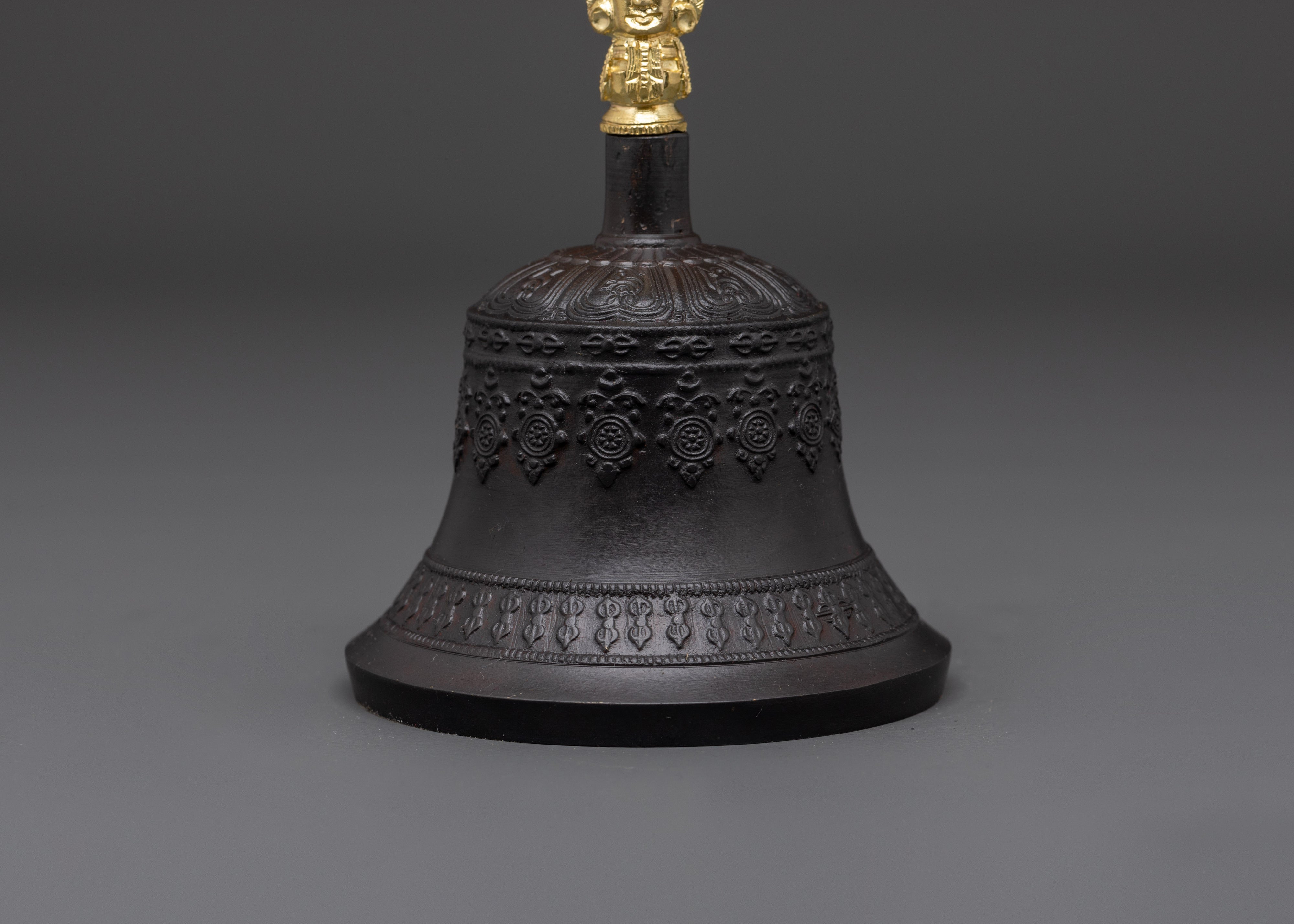 Traditional Himalayan Bell and Vajra Set | Brass and Bronze Vajrayana Ritual Instrument