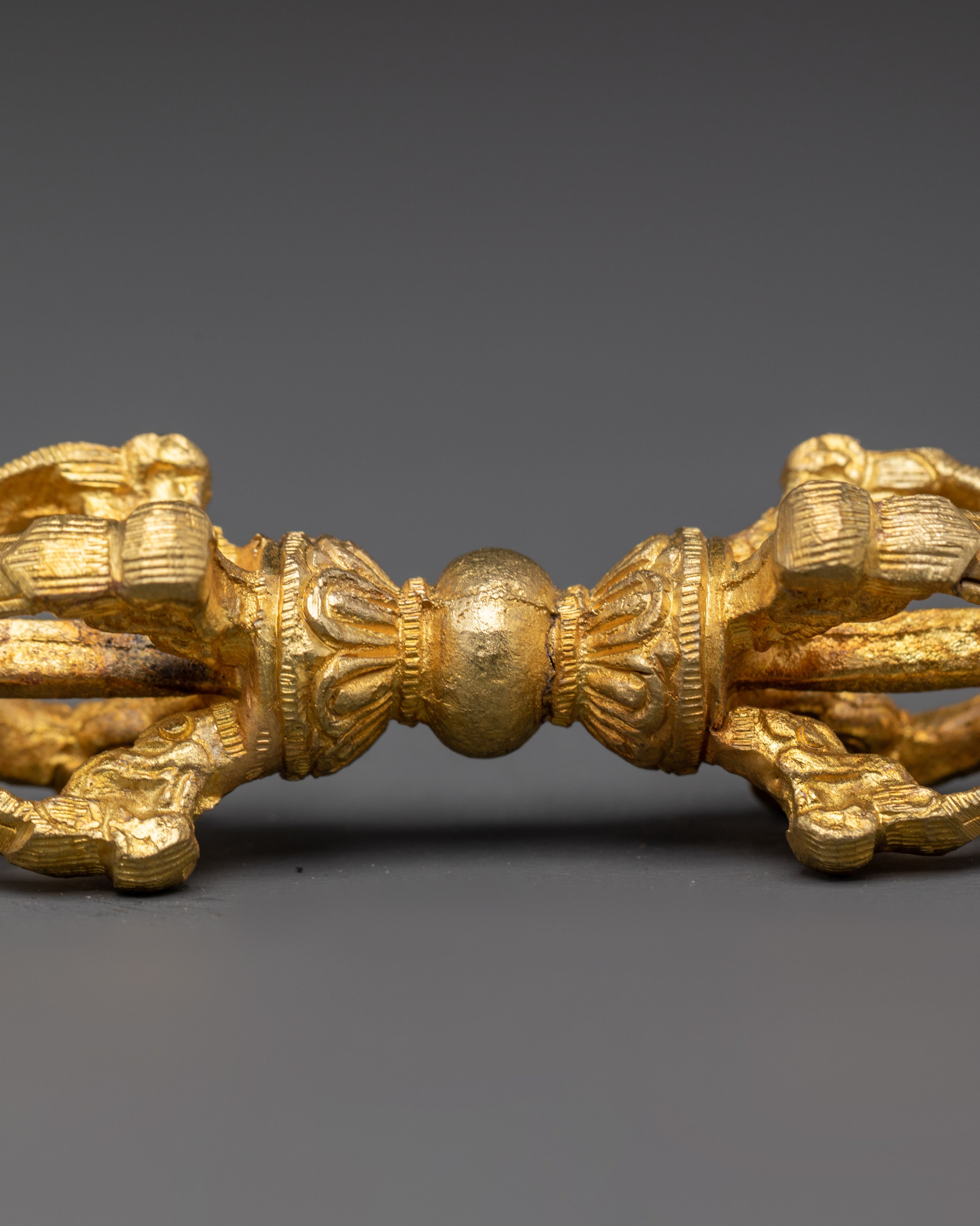 Traditional Ritual Bell and Vajra Set | Brass and Bronze Vajrayana Meditation Tool