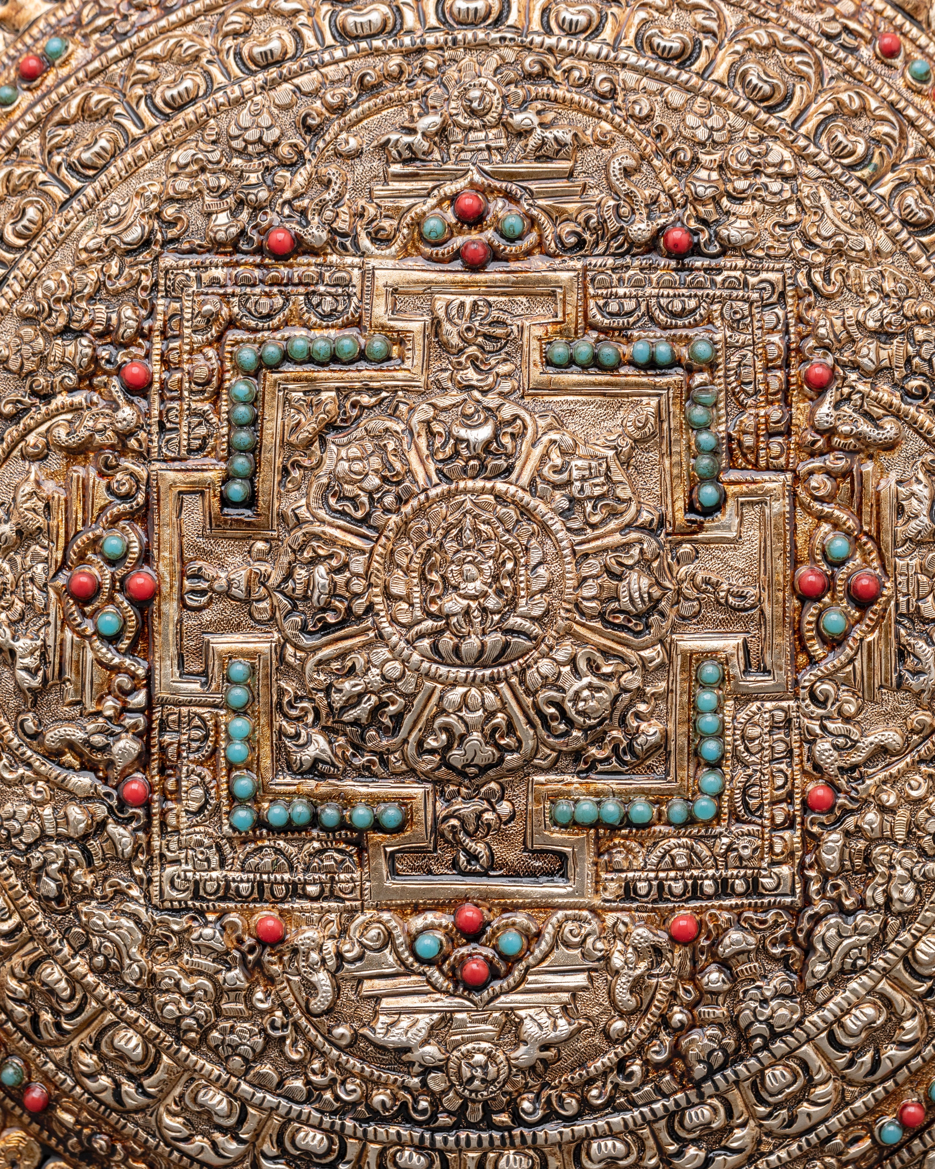 Silver Plated Wall Hanging | Spiritual Wall or Altar Decor