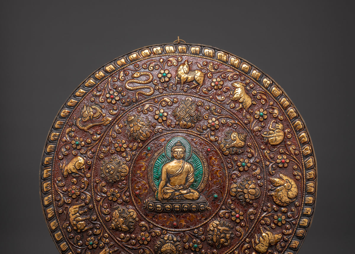 Tibetan Buddha Wall Hanging | Shakyamuni Buddha Plaque